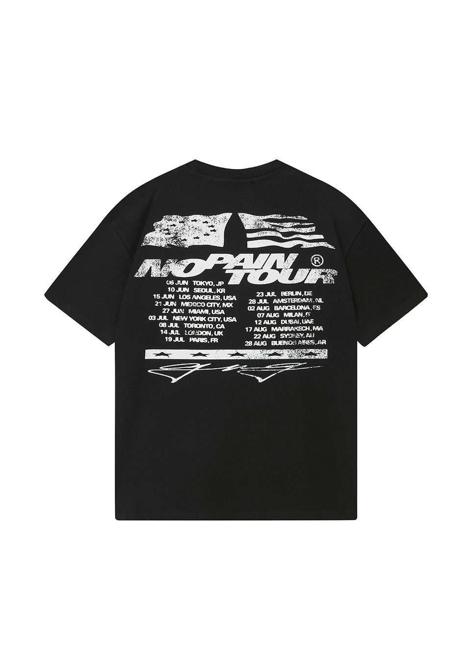 NO PAIN TOUR TEE BLACK