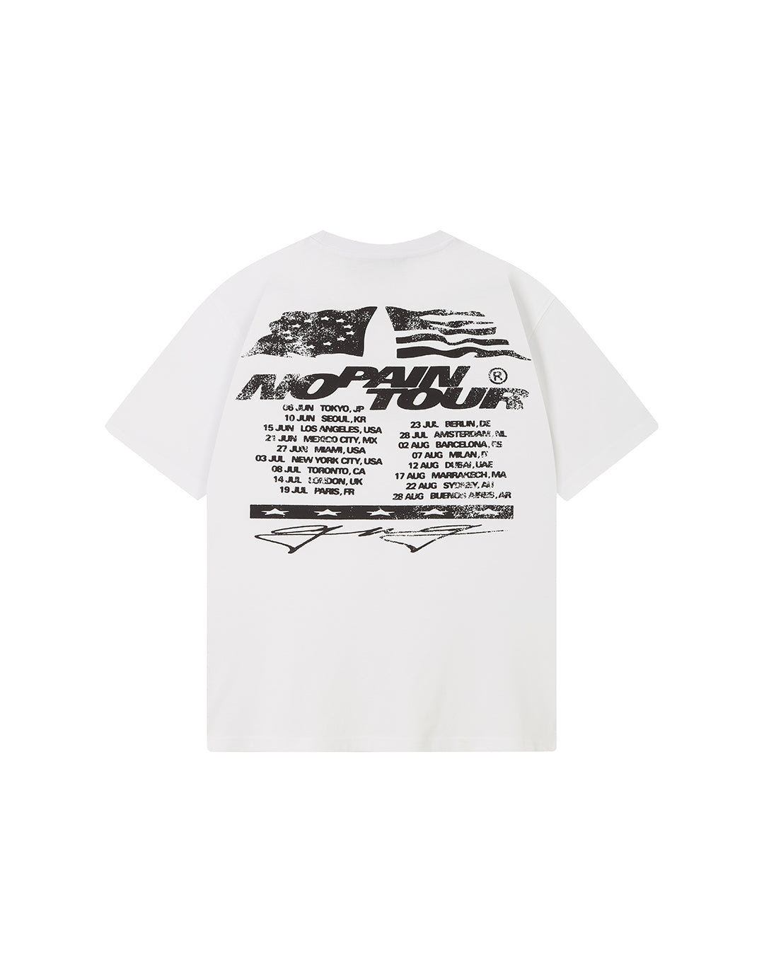 NO PAIN TOUR TEE WHITE