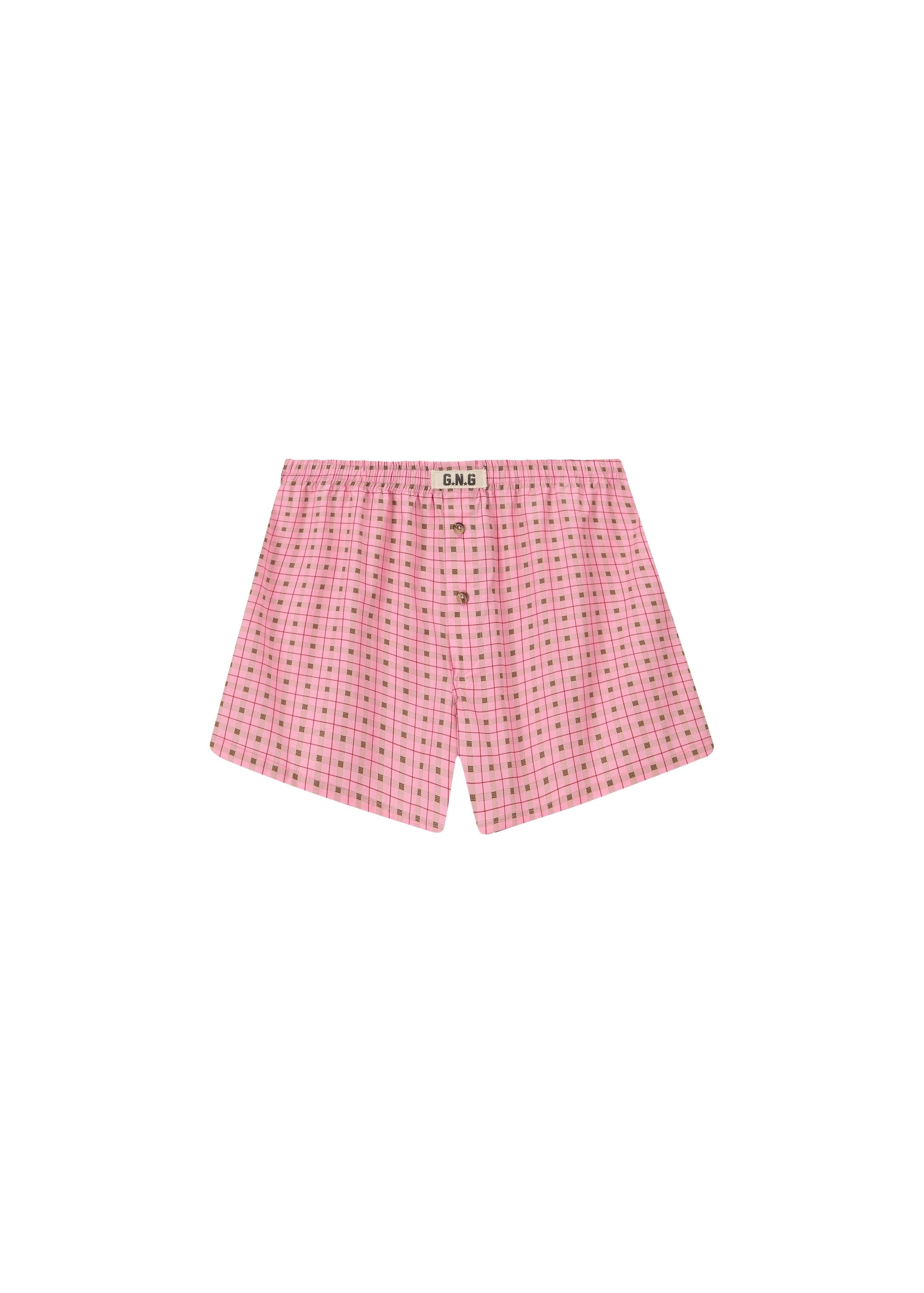 GNG WOVEN BOXER PINK CHECKS