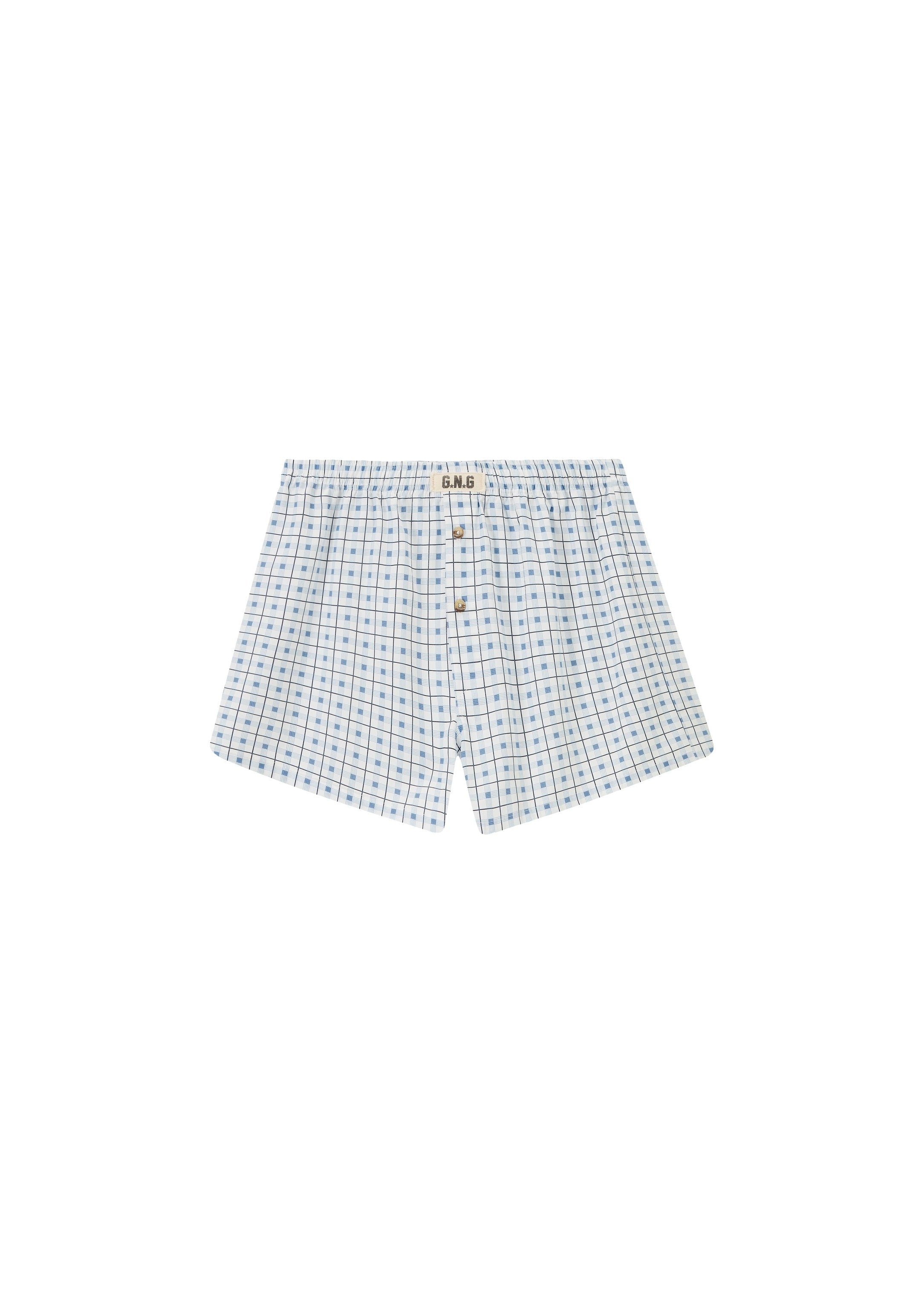 GNG WOVEN BOXER BLUE CHECKS