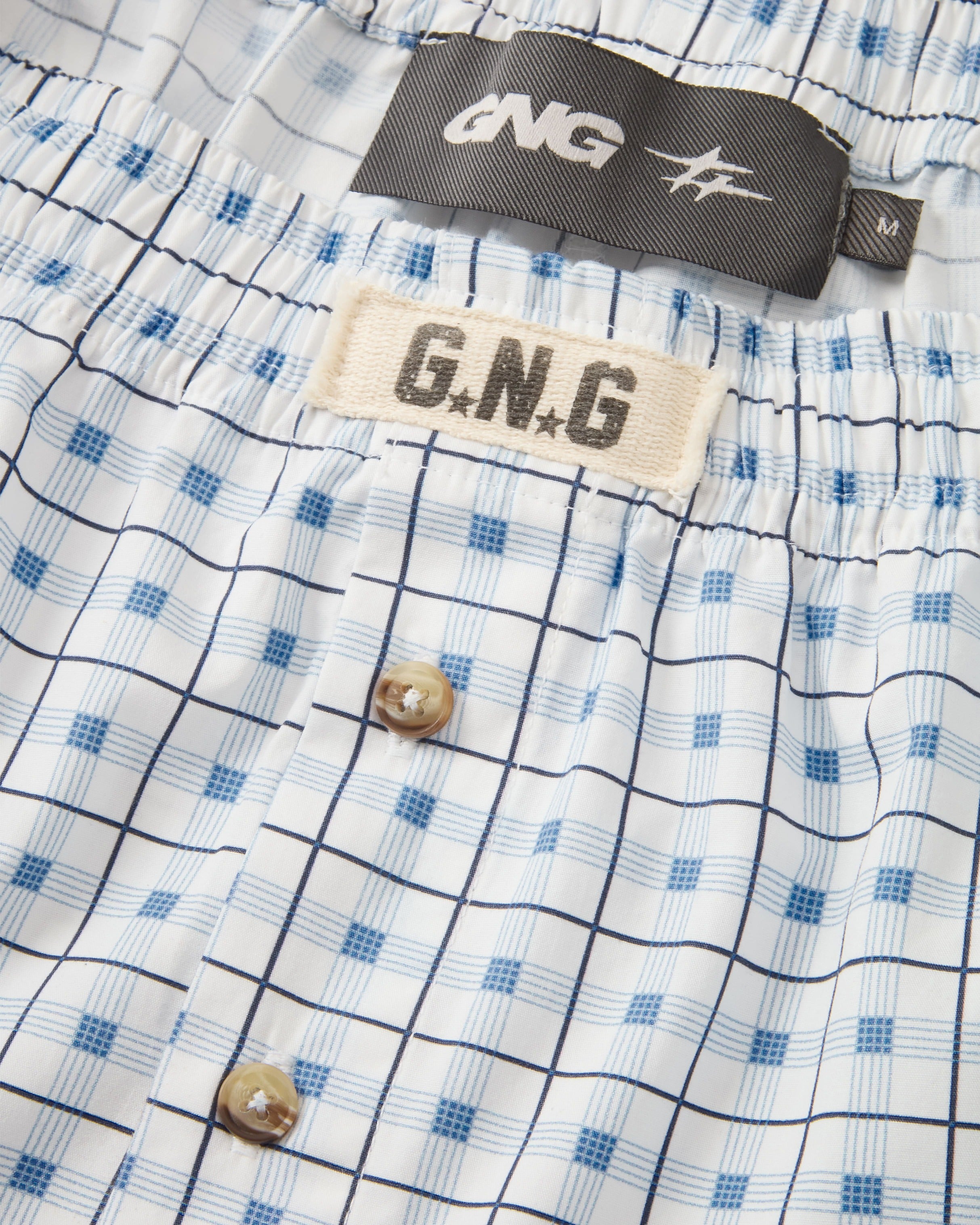 GNG WOVEN BOXER BLUE CHECKS