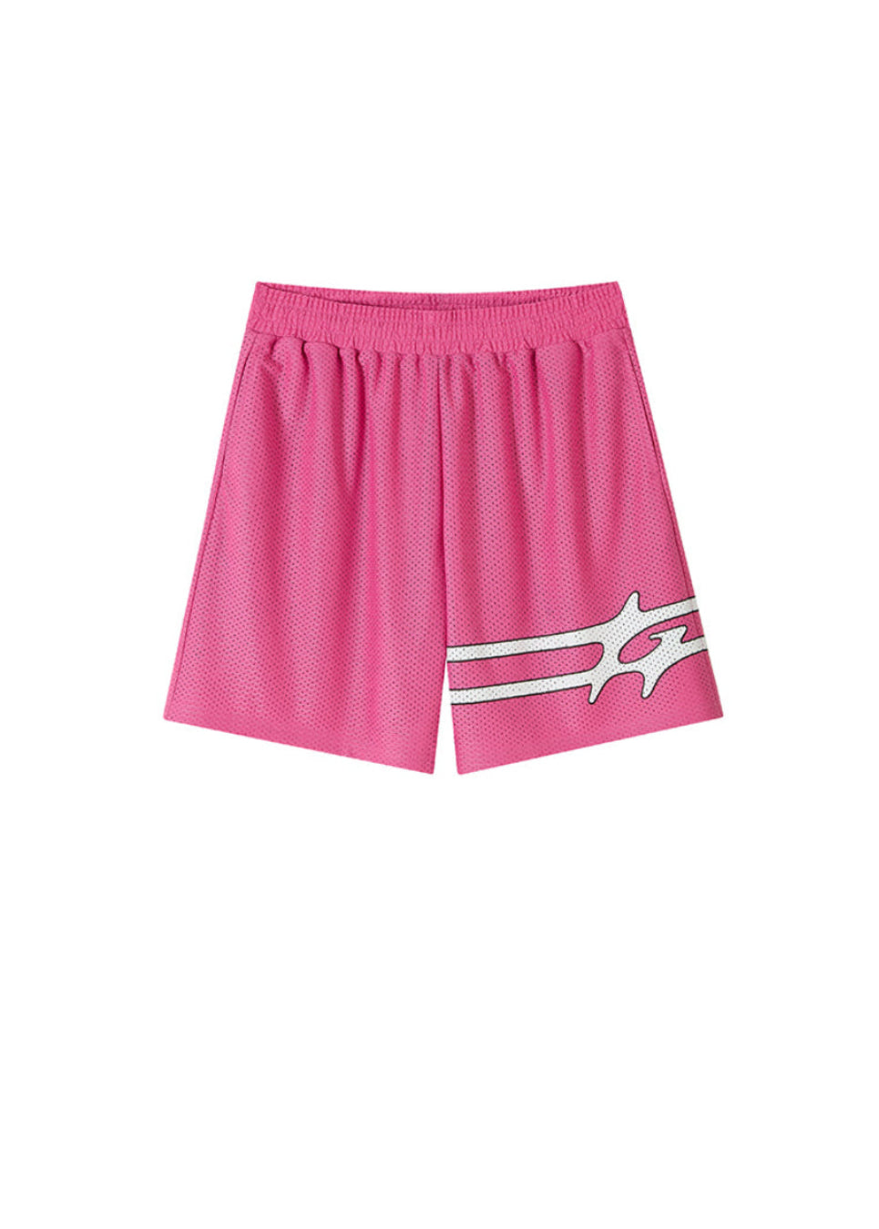LOGO MESH SHORTS FUCSIA