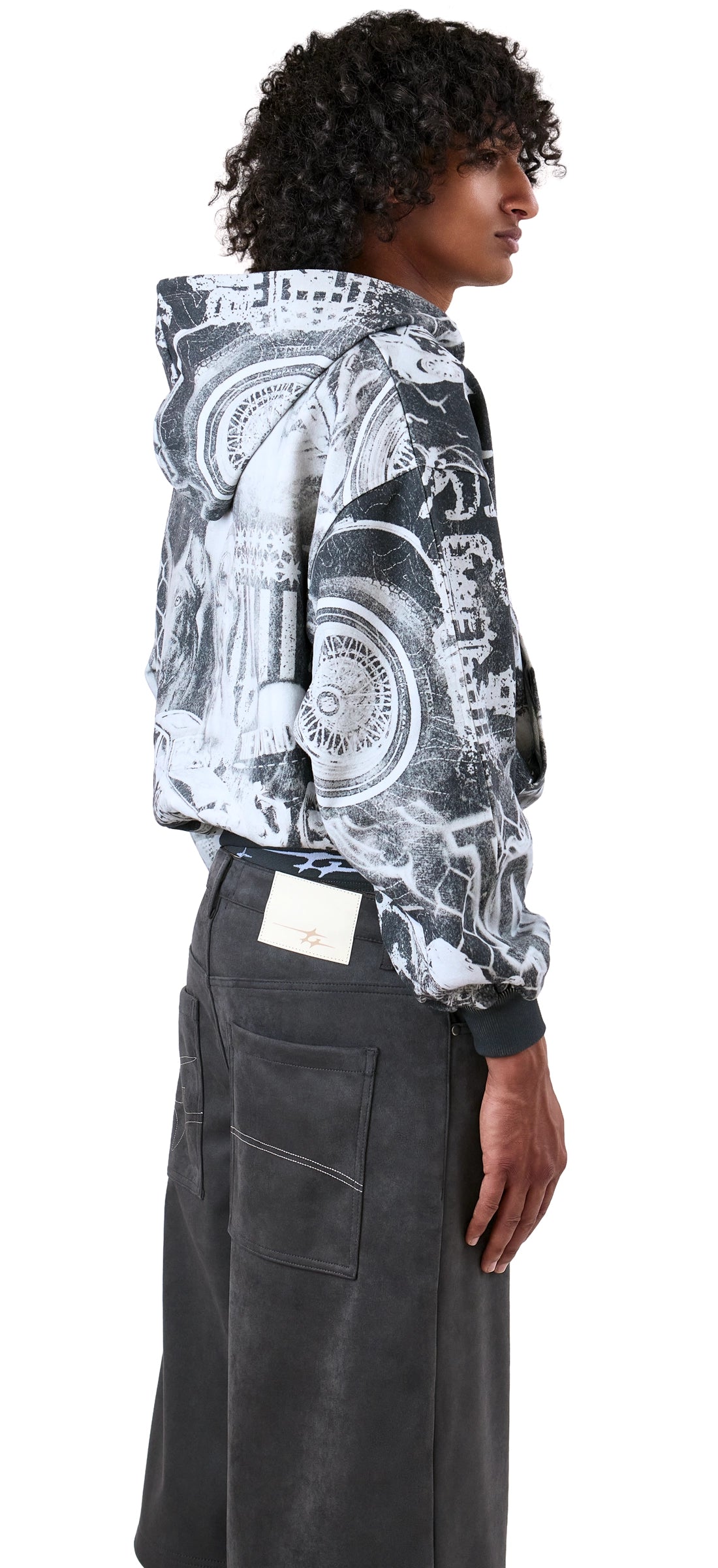 SUEDE SKIN SHORTS CENIZA