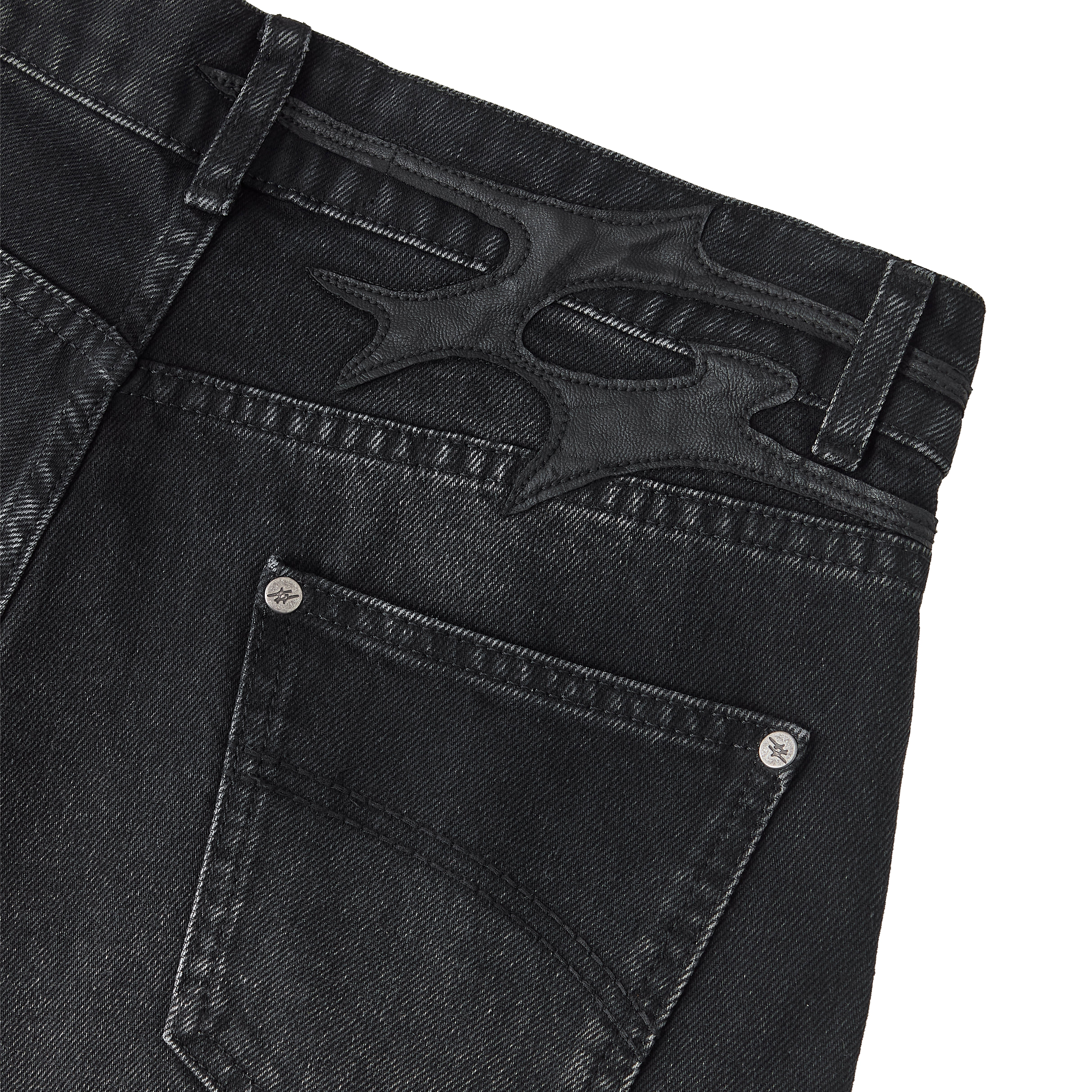 SKIN DENIM WASHED BLACK