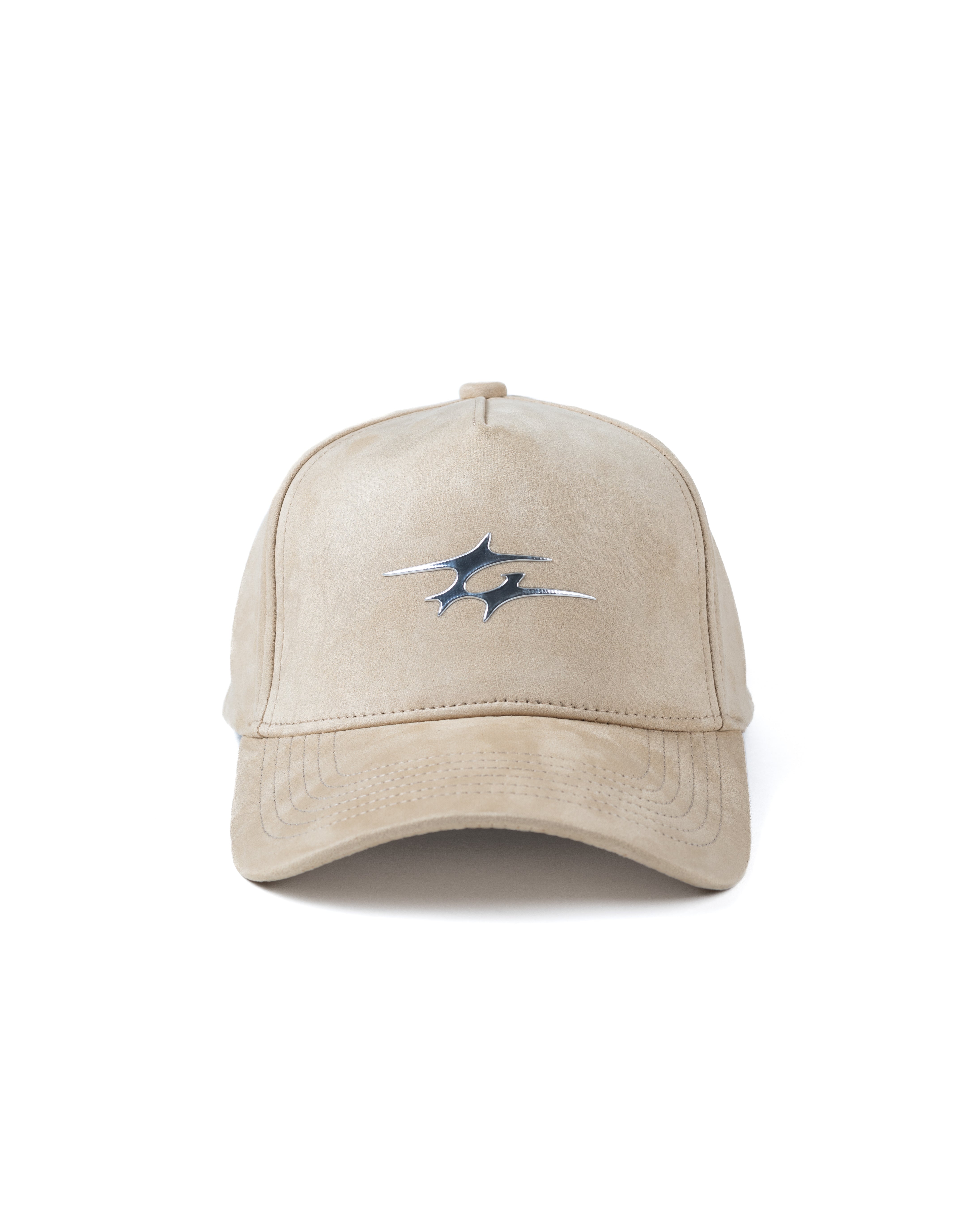 SUEDE LOGO CAP BEIGE