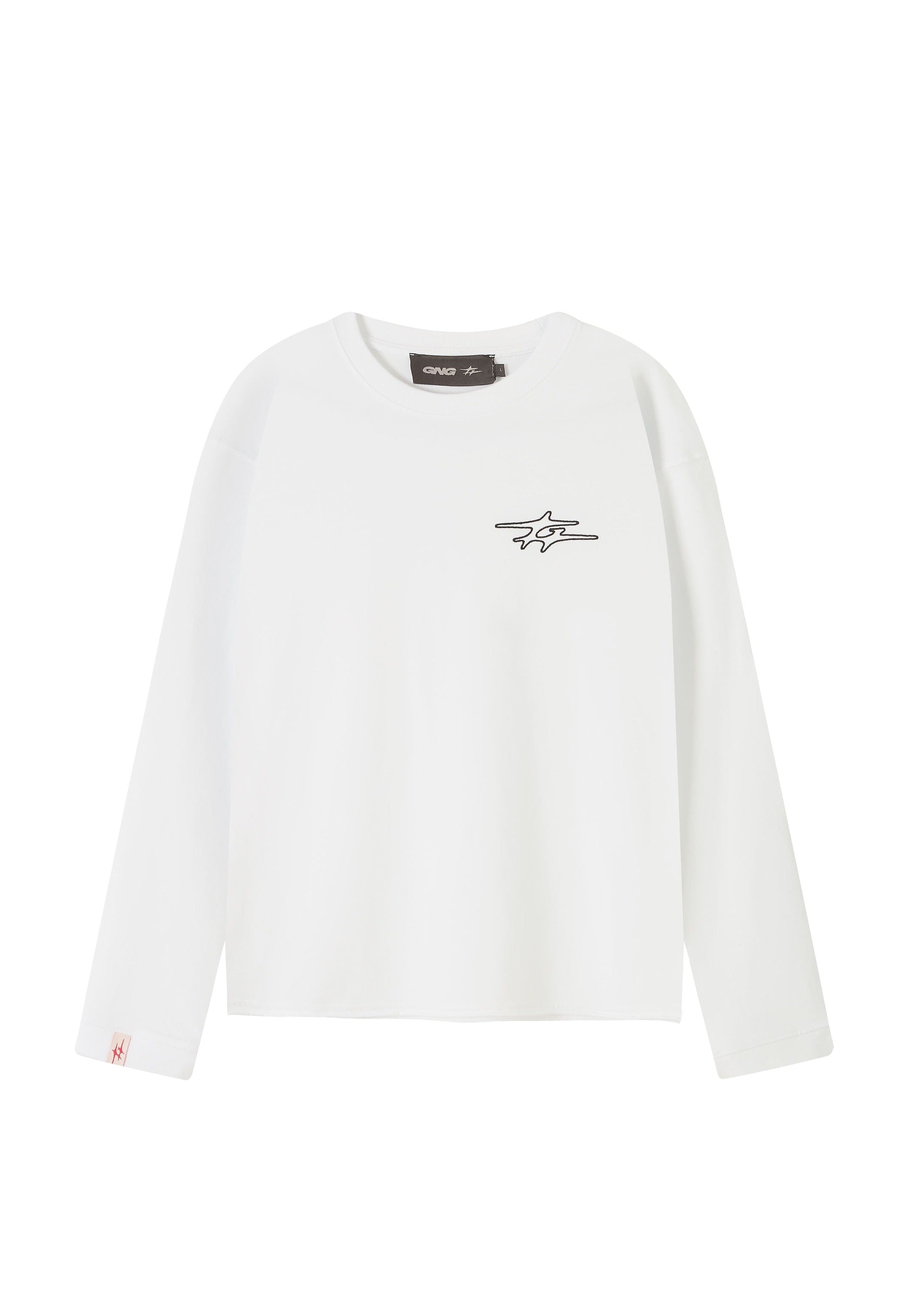 LABEL LONGSLEEVE WHITE