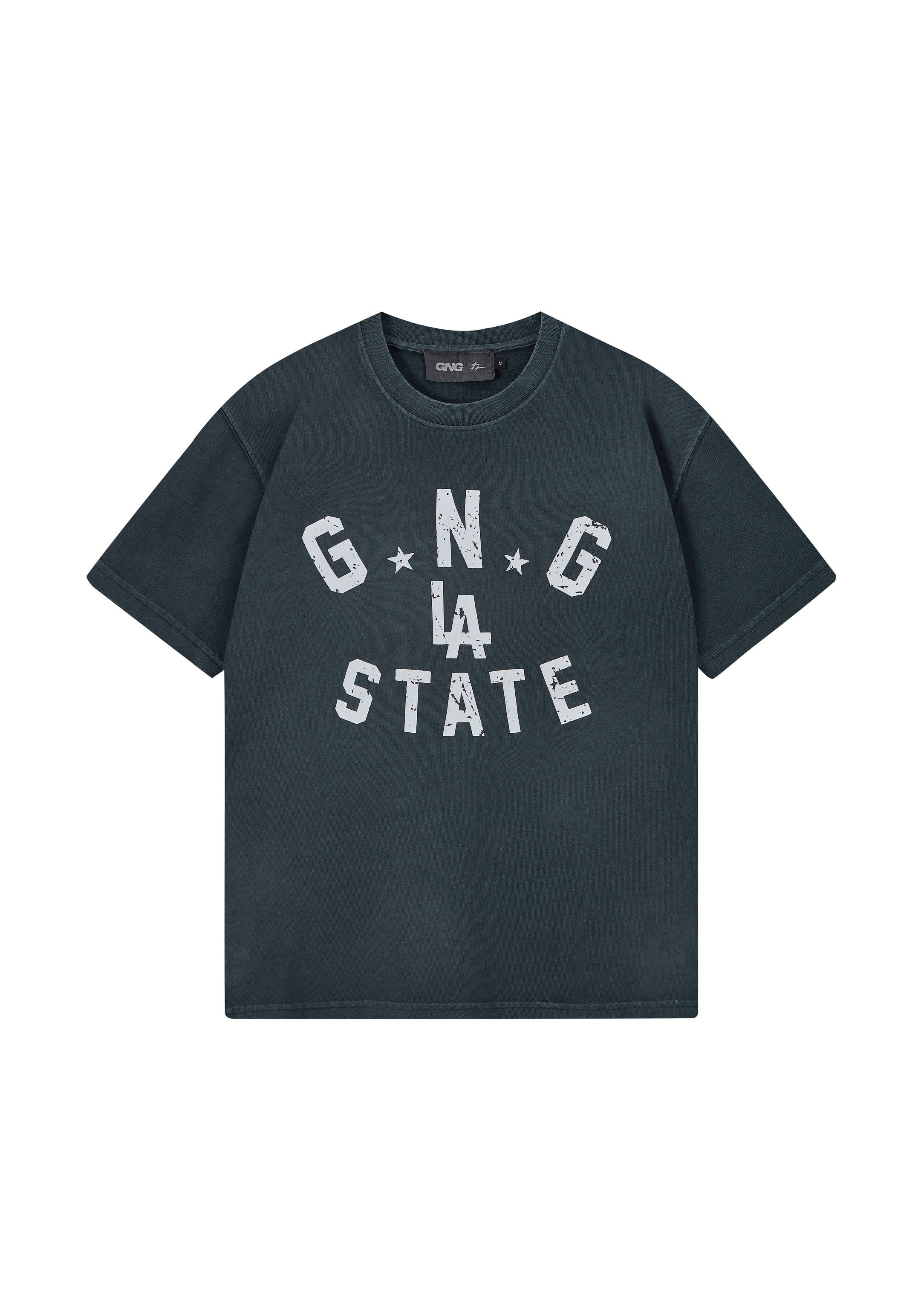 LA STATE TEE FADED BLACK