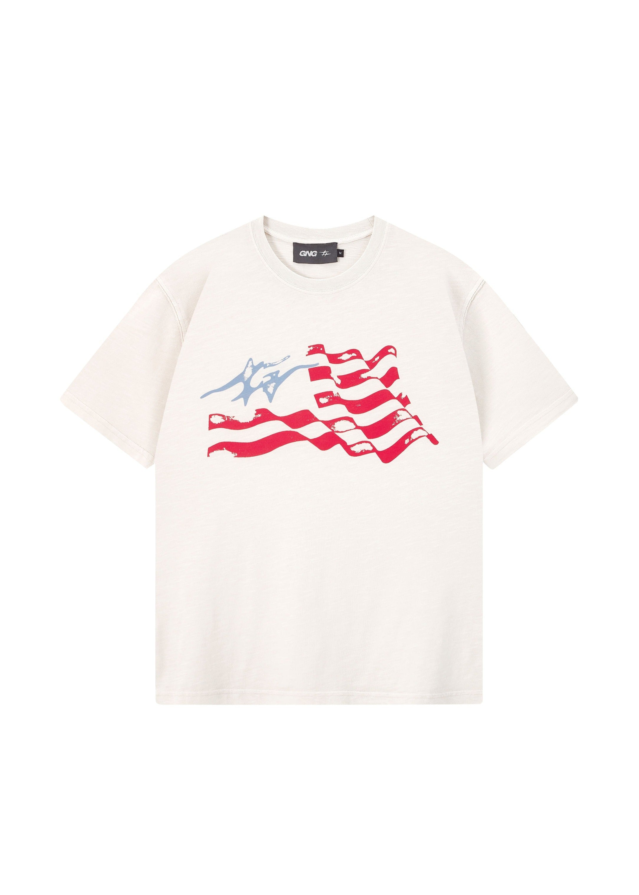 FLAG TEE CONCRETE OFFWHITE
