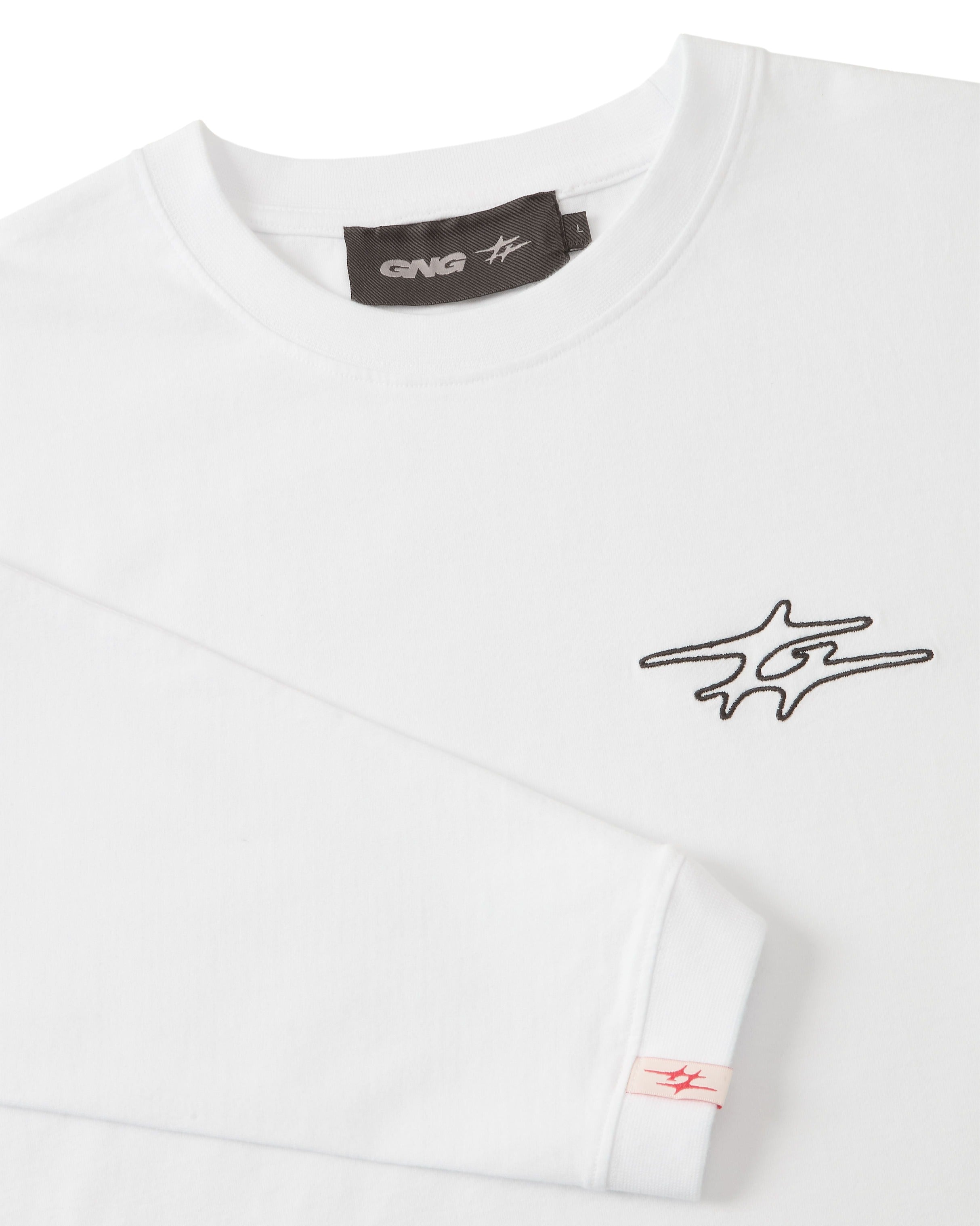 LABEL LONGSLEEVE WHITE
