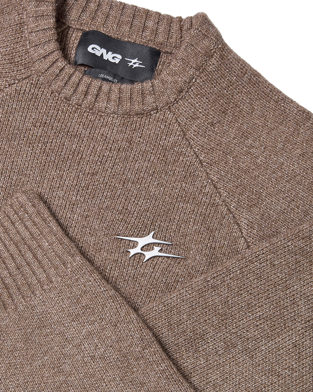 COMFY GNG KNIT BROWN MELANGE