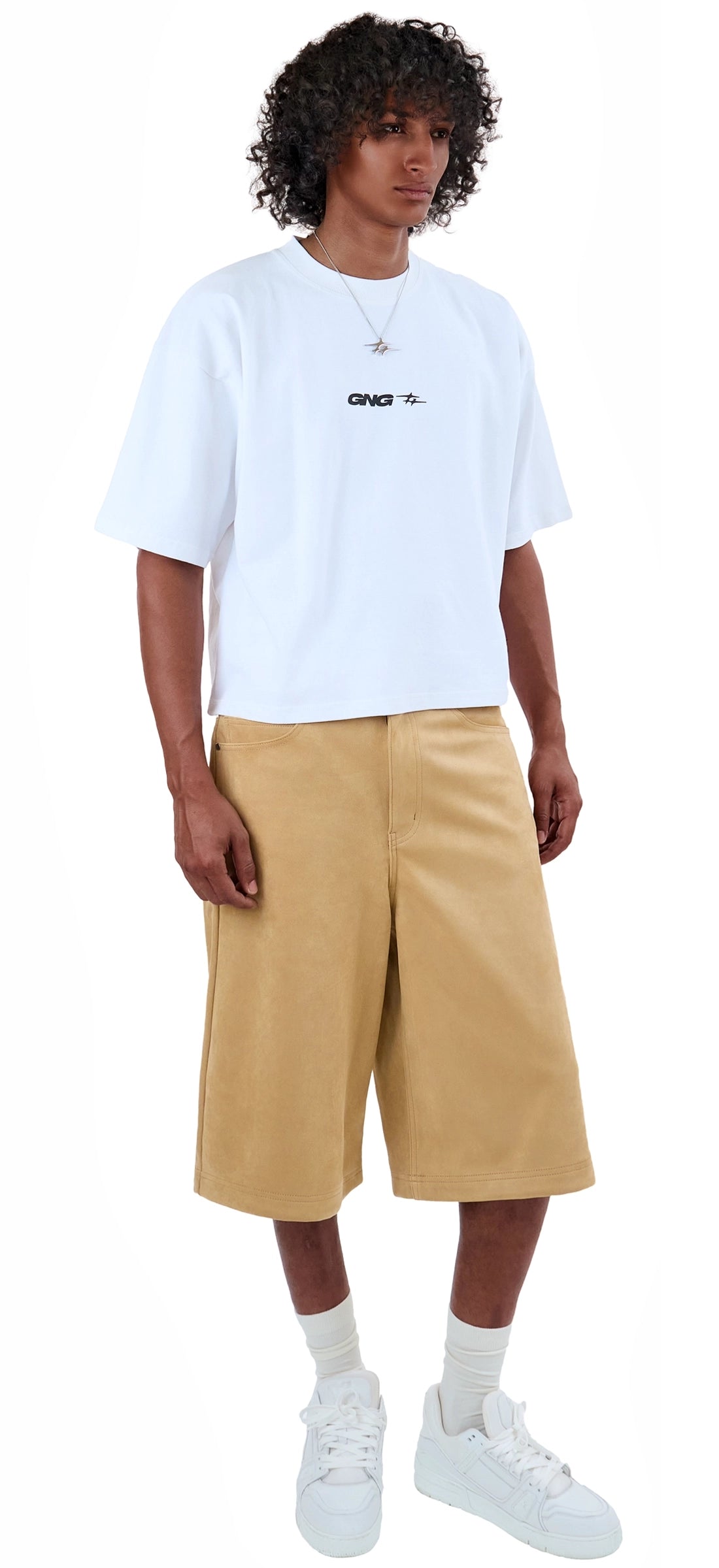 SUEDE SKIN SHORTS BEIGE