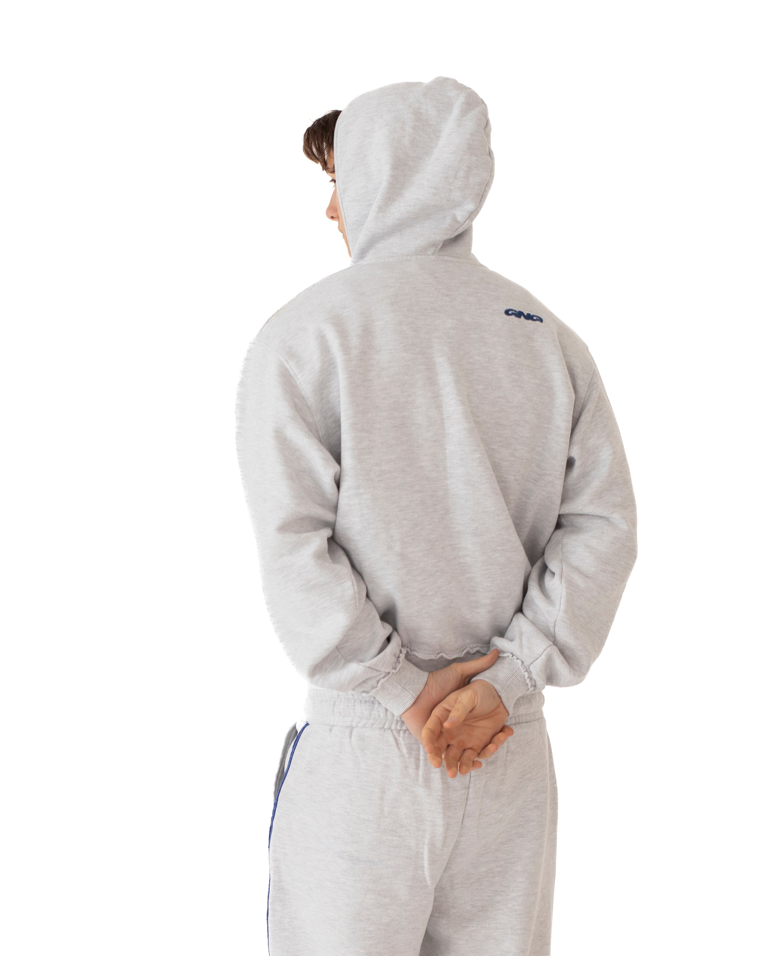 FLAG ZIPPER GREY MELANGE