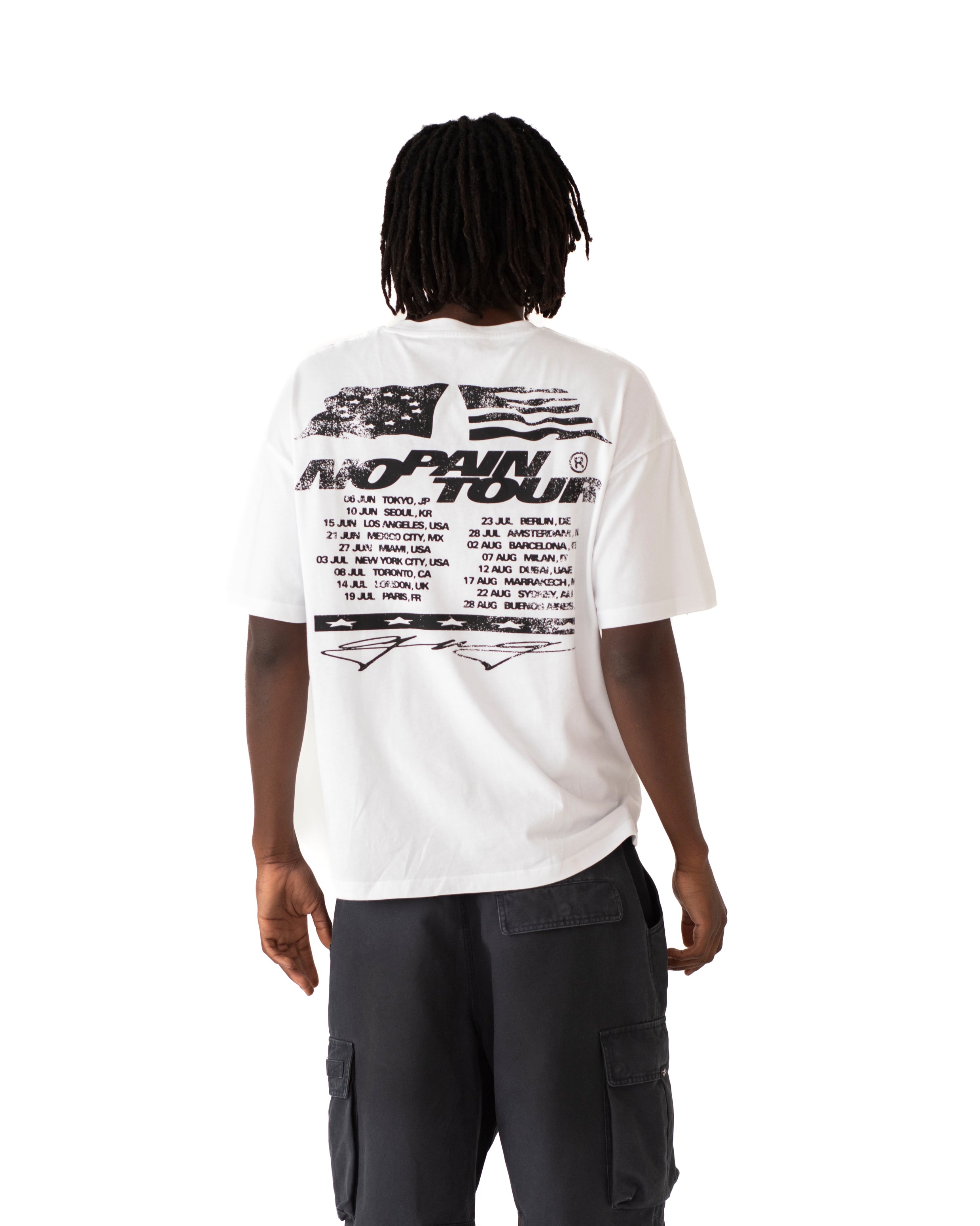 NO PAIN TOUR TEE WHITE