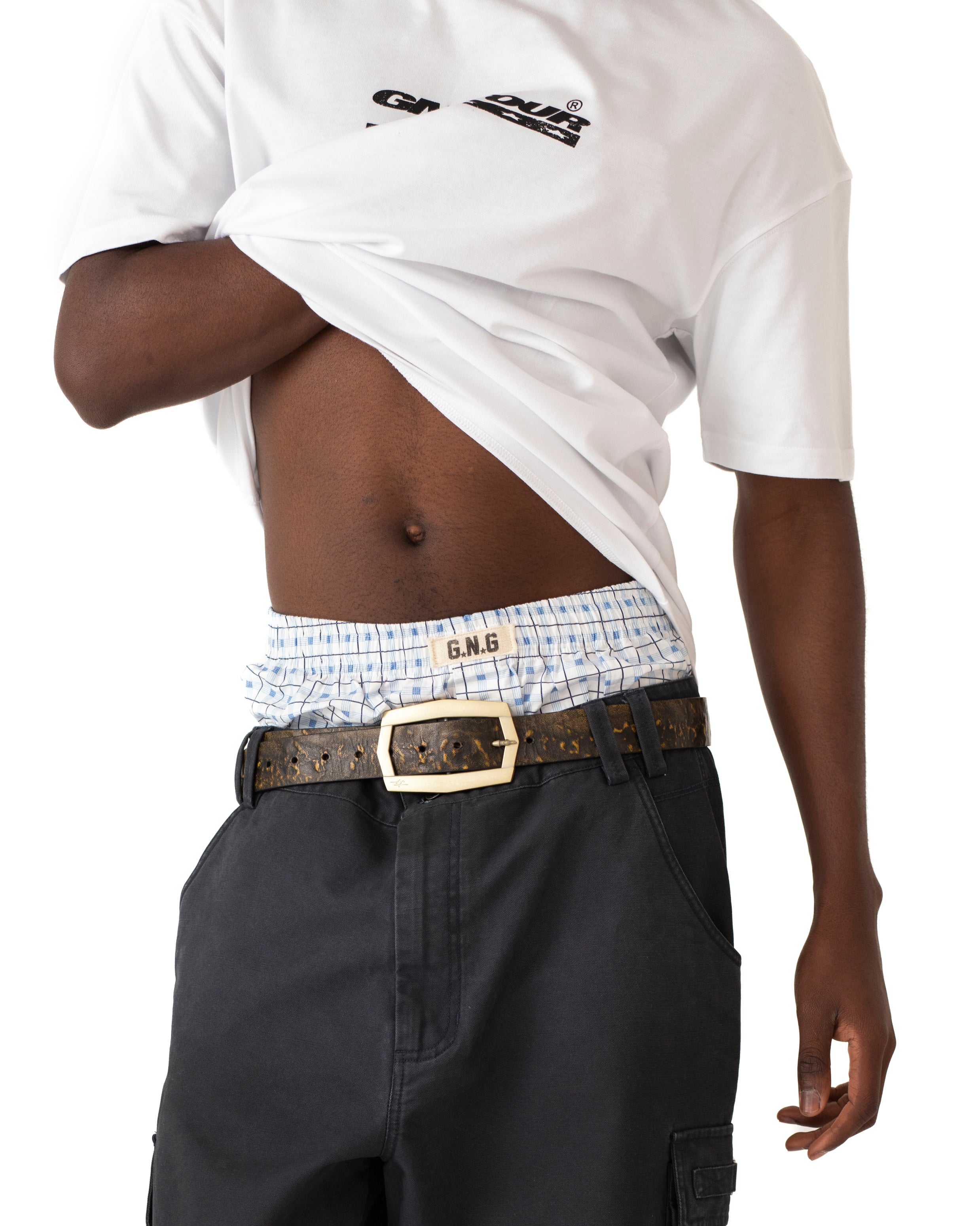 GNG WOVEN BOXER BLUE CHECKS