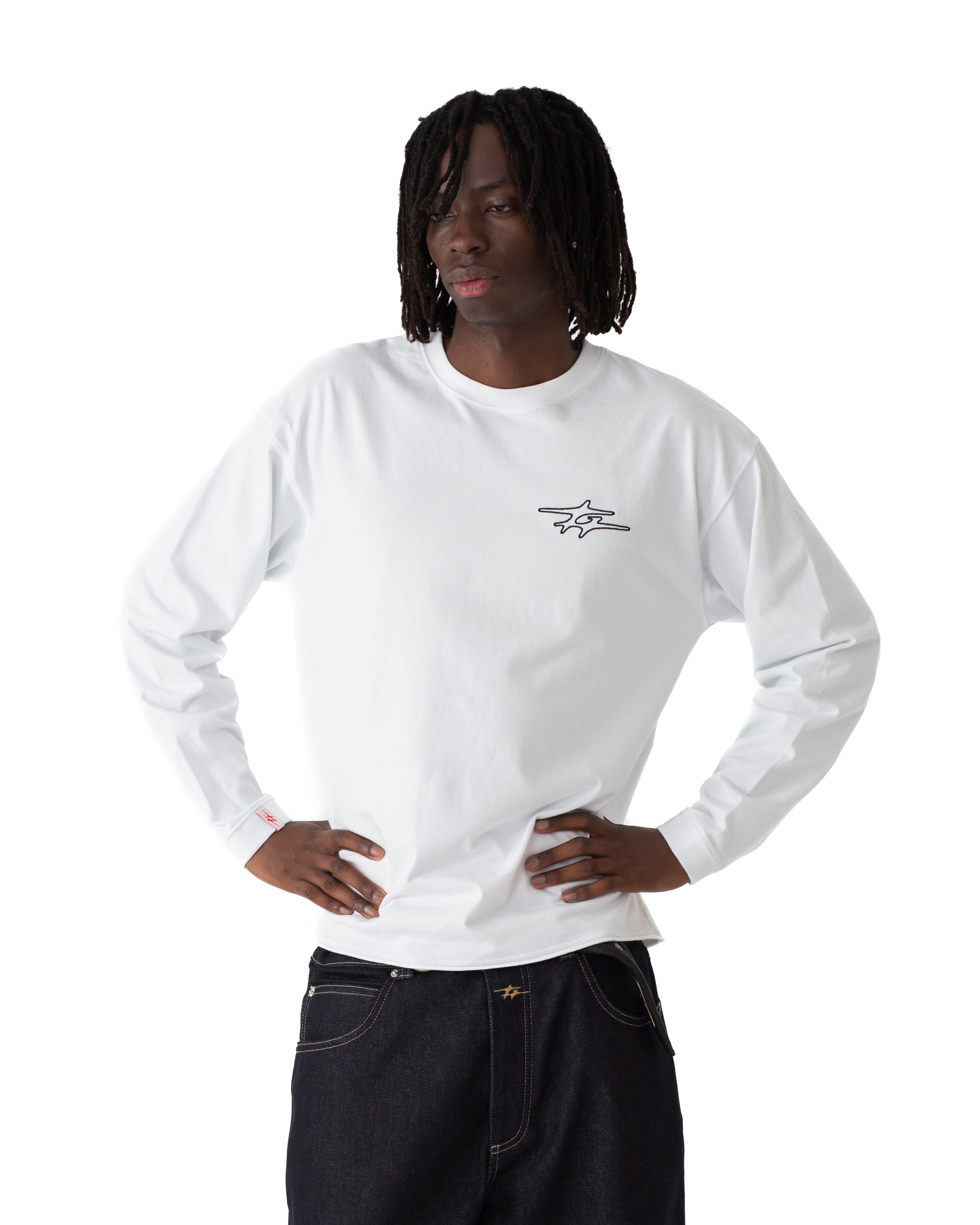 LABEL LONGSLEEVE WHITE