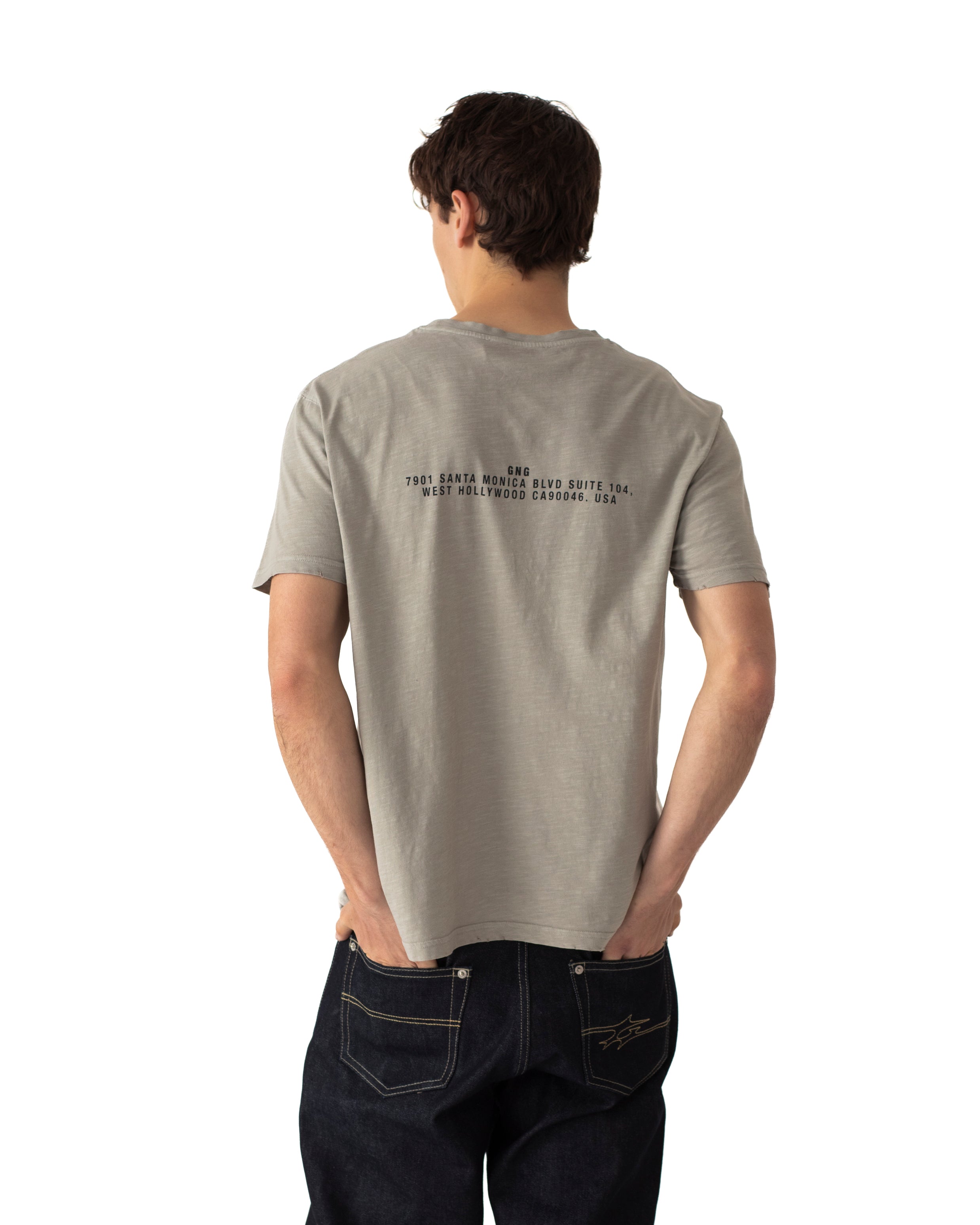 FLAG TEE CONCRETE GREY