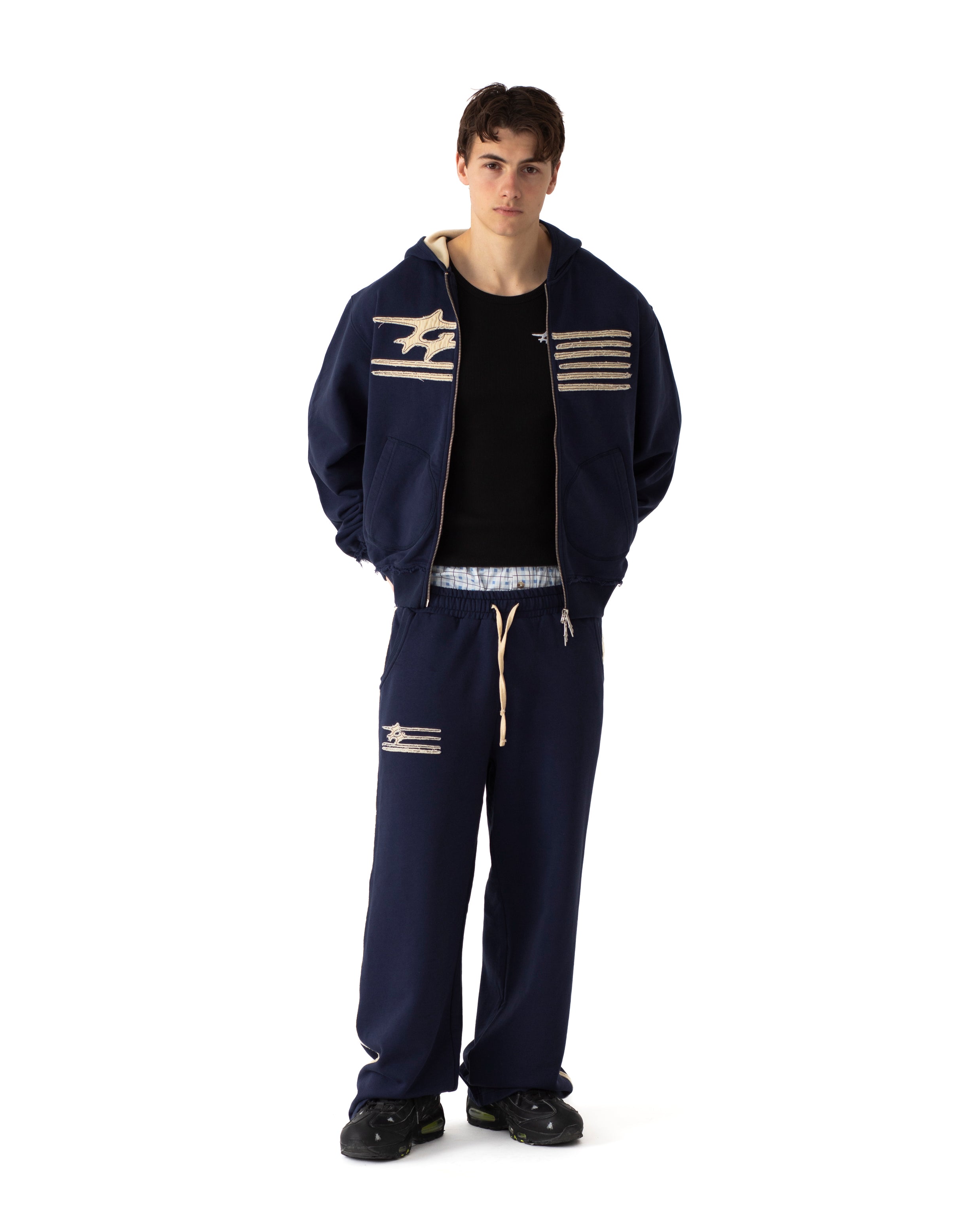 FLAG ZIPPER NAVY