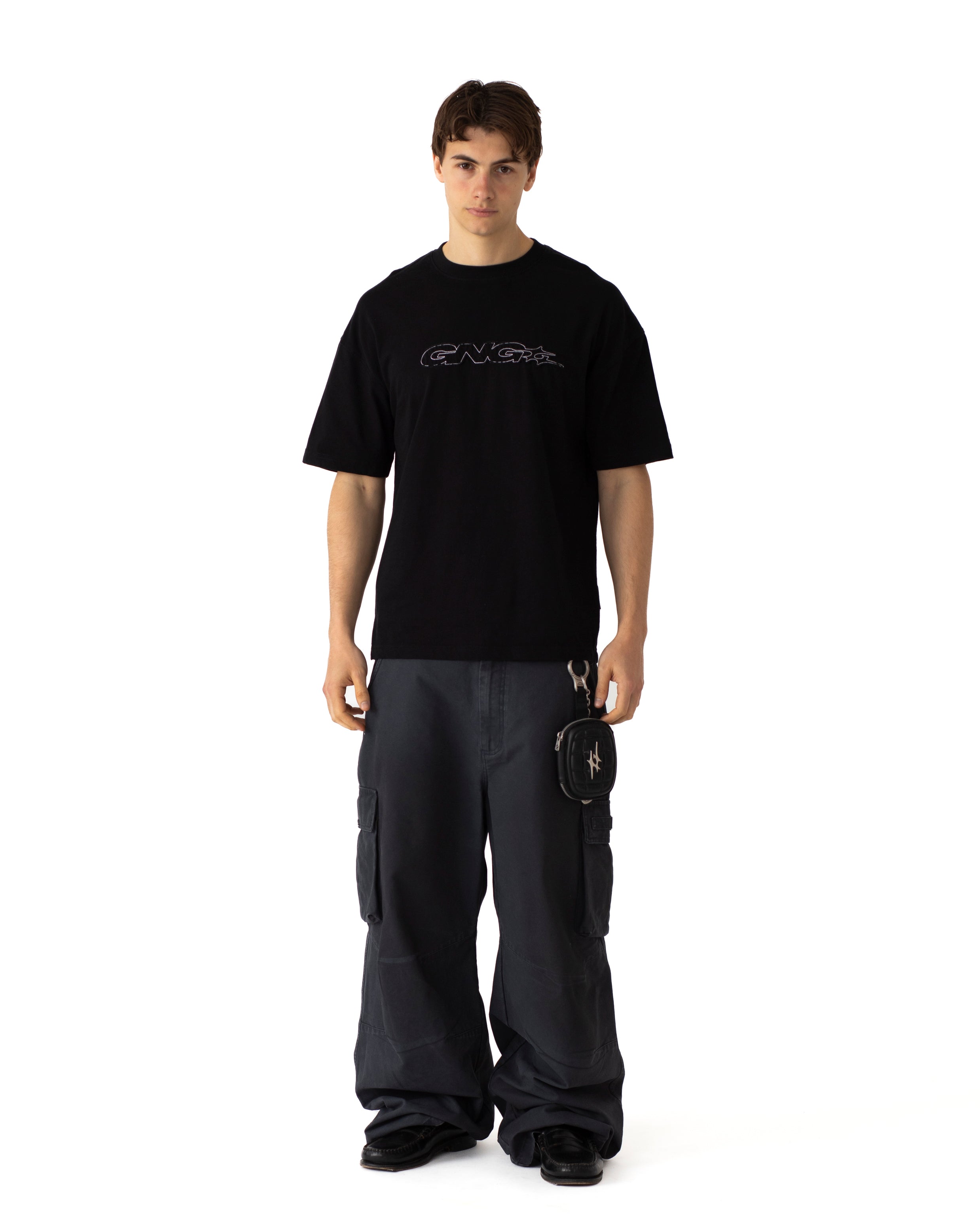 GNG CUT LOGO TEE BLACK
