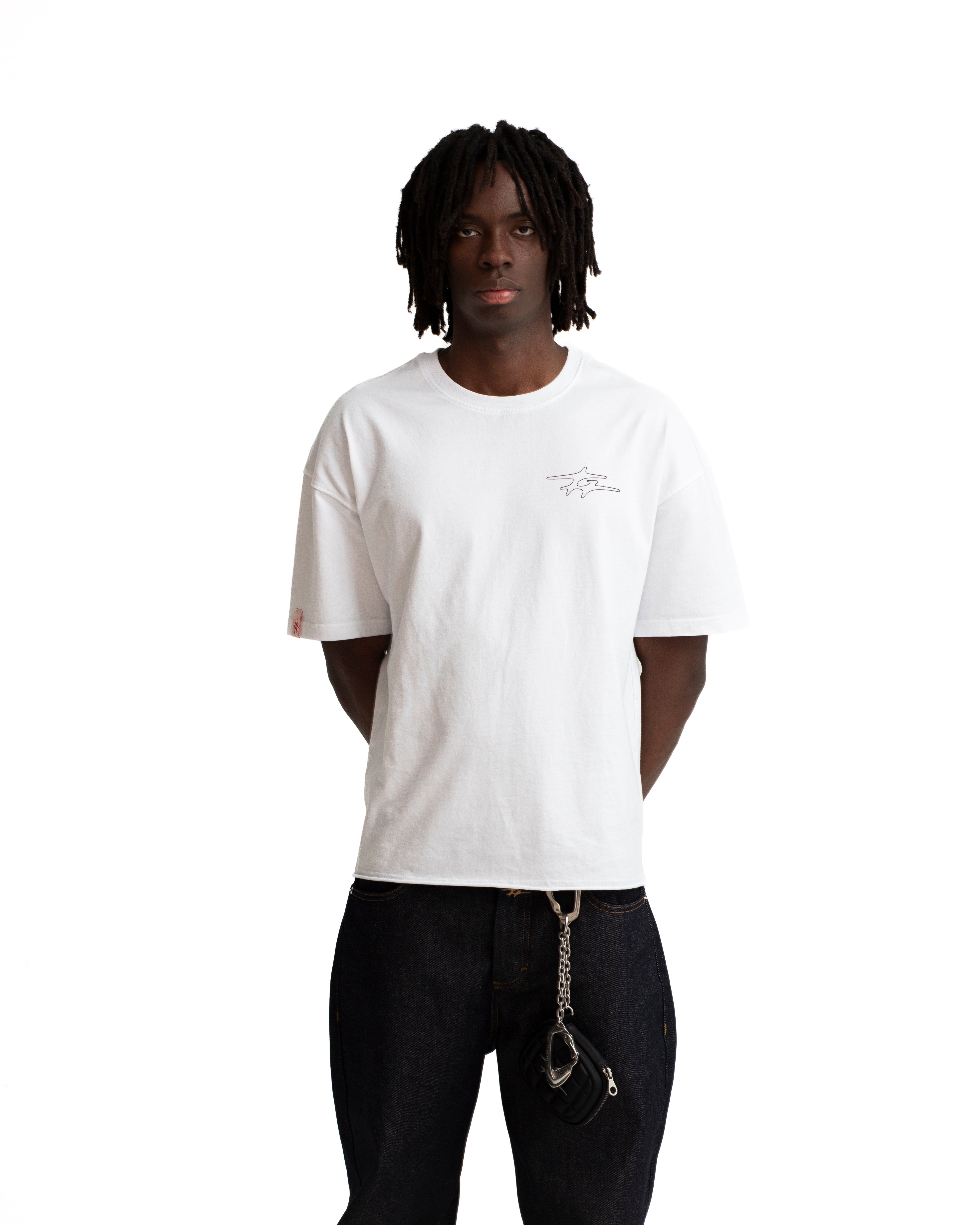 LABEL TEE WHITE