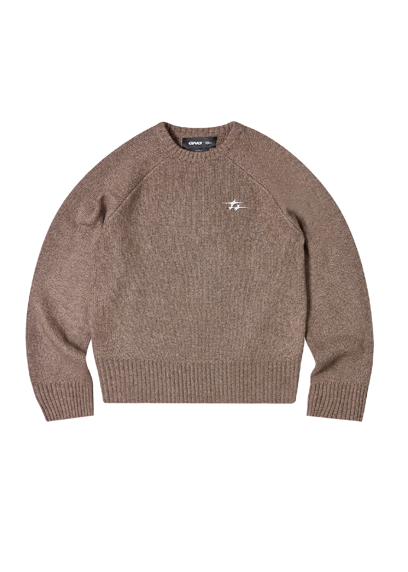 COMFY GNG KNIT BROWN MELANGE