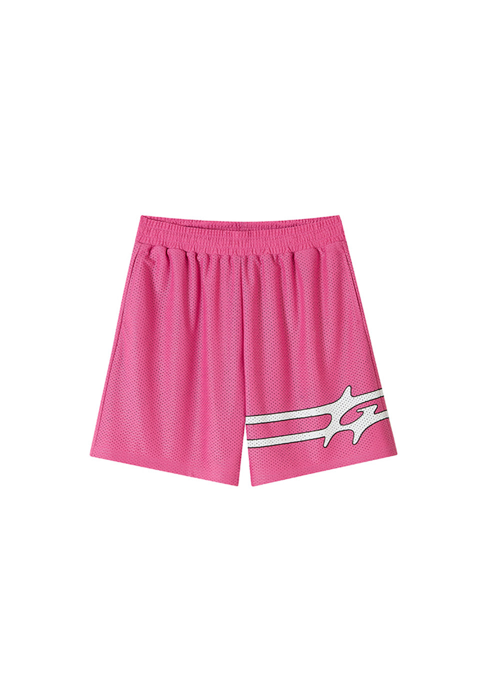 LOGO MESH SHORTS FUCSIA