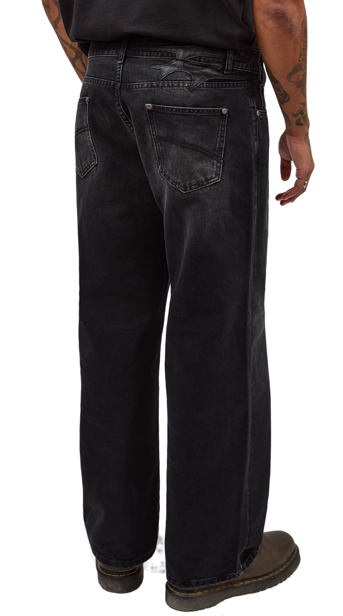 SKIN DENIM WASHED BLACK