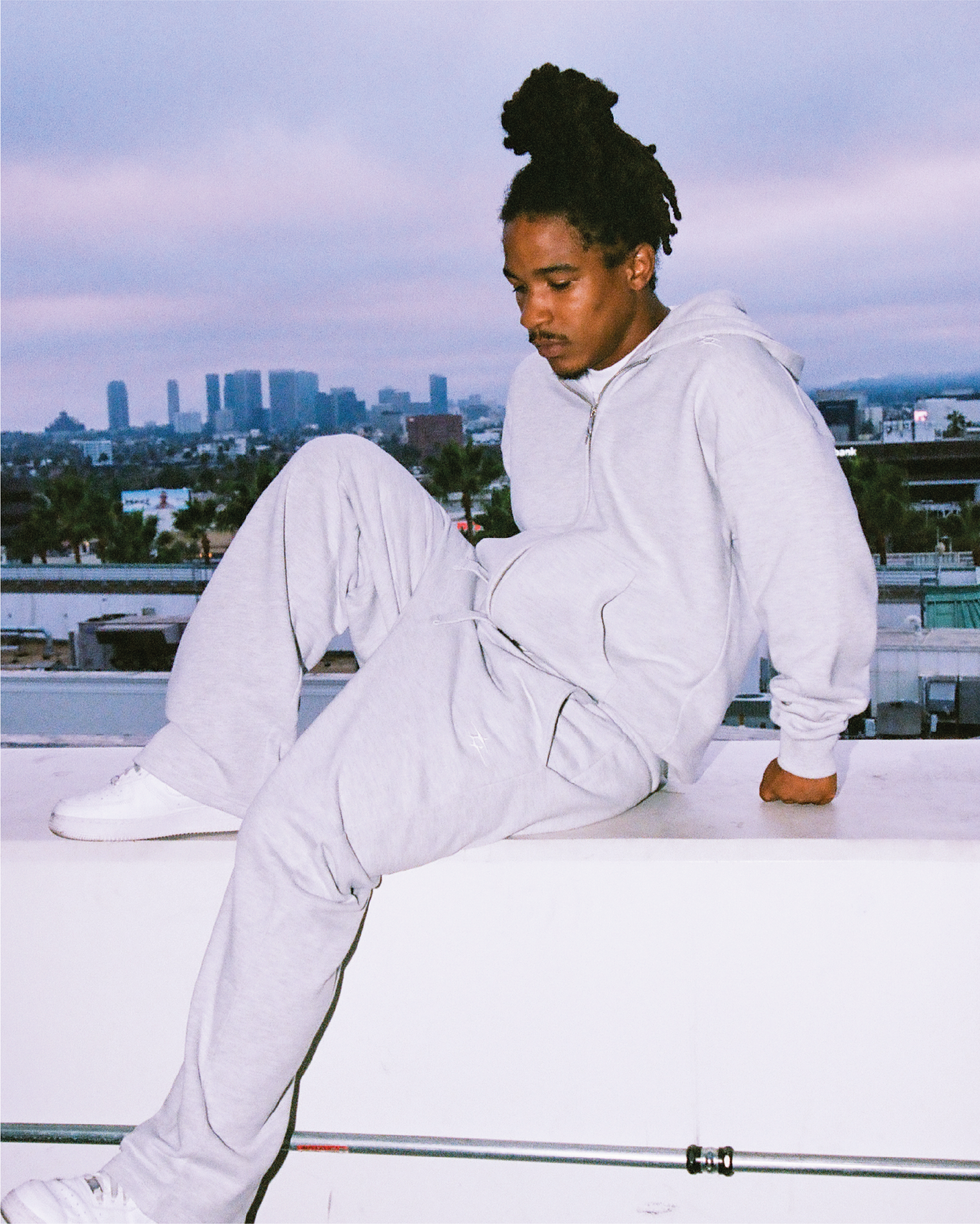 SKIN SWEATPANTS GREY MELANGE