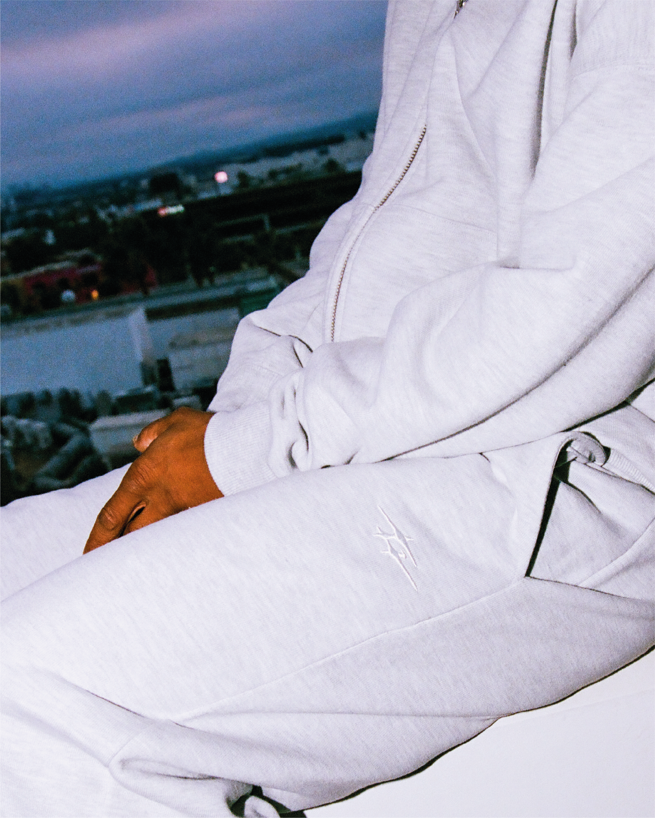 SKIN SWEATPANTS GREY MELANGE