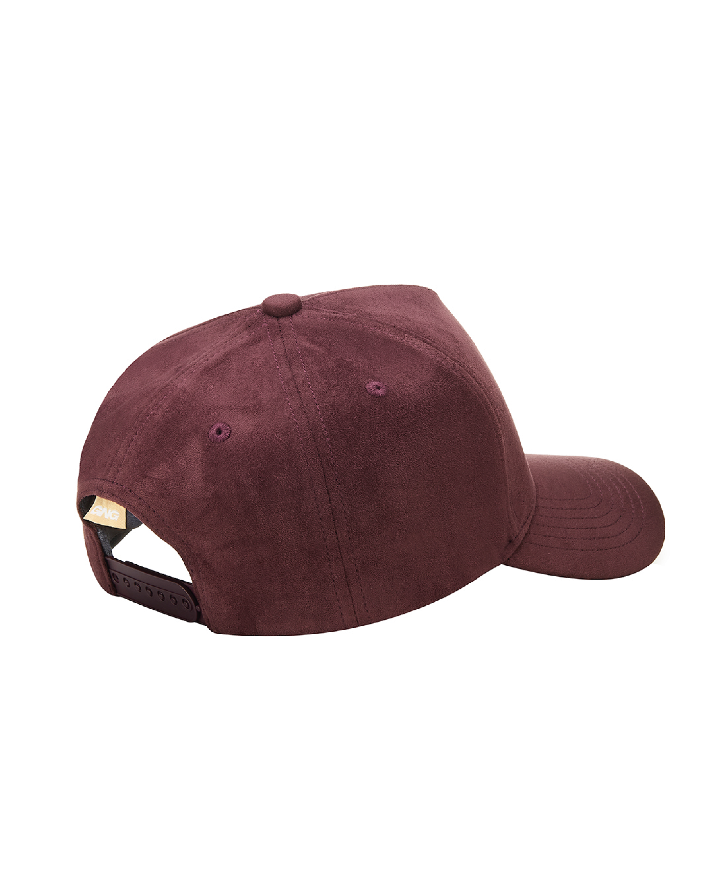 SUEDE LOGO CAP BURGUNDY