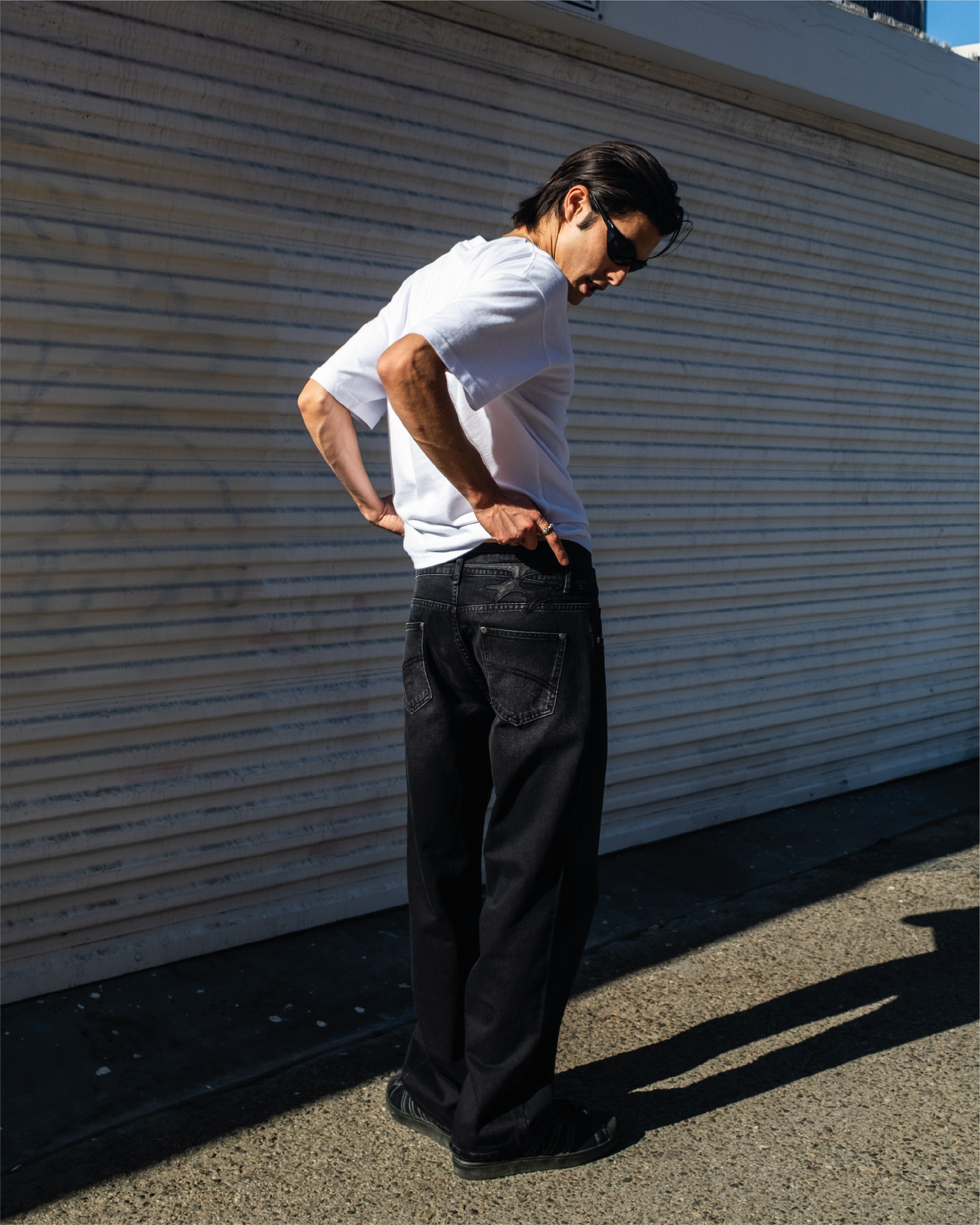 SKIN DENIM WASHED BLACK