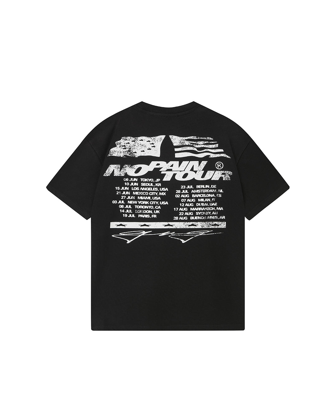 NO PAIN TOUR TEE BLACK