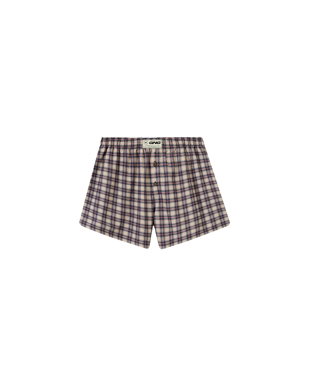 PLAID BOXERS BLUE