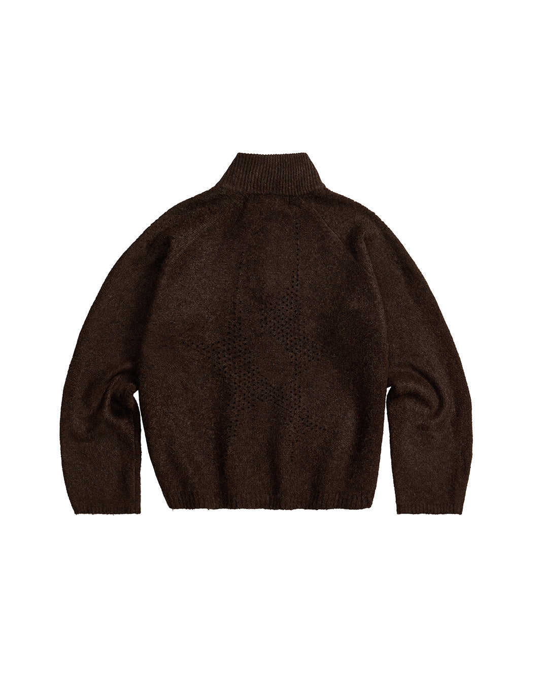 ROSALES KNIT HALFZIP BROWN