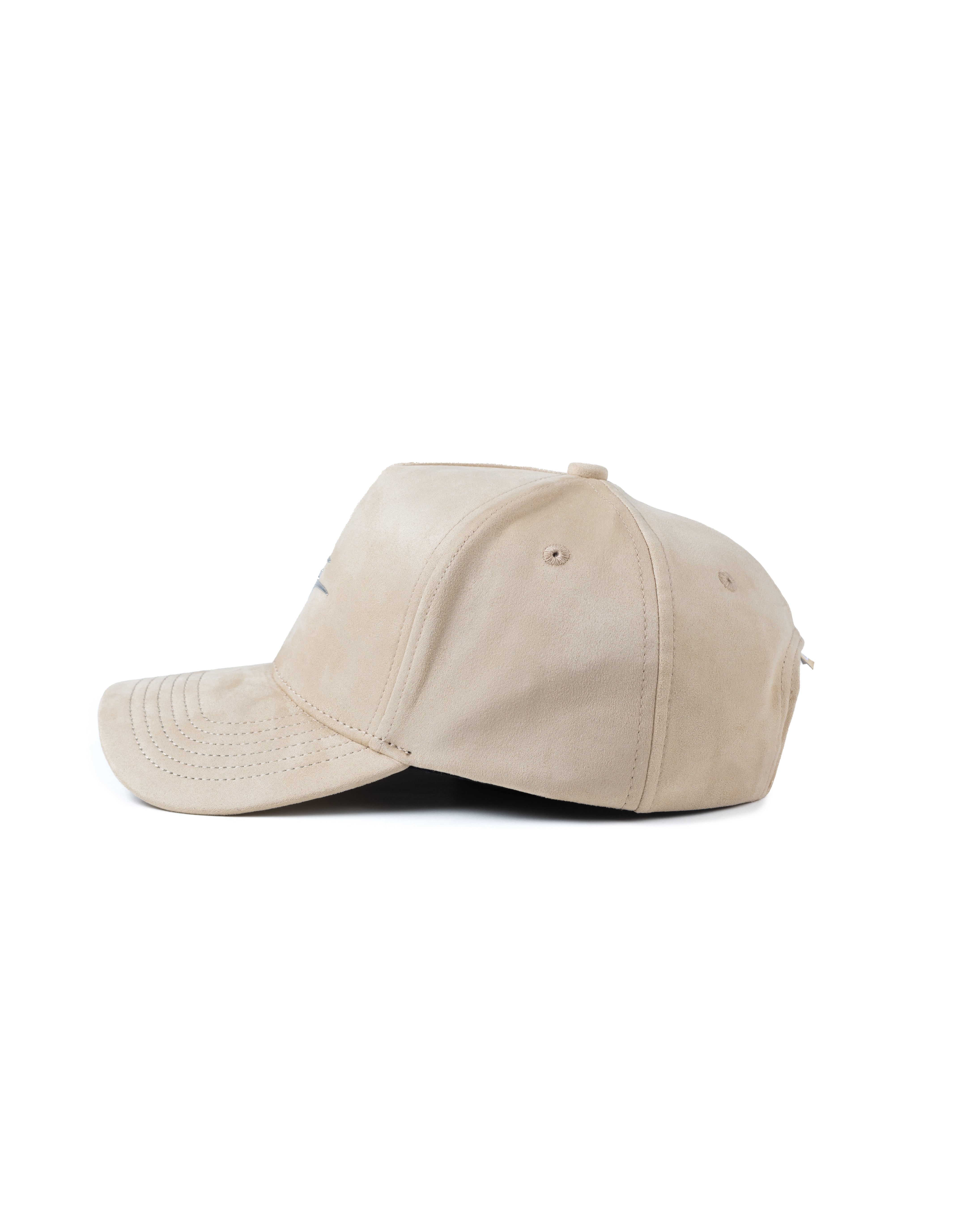 SUEDE LOGO CAP BEIGE