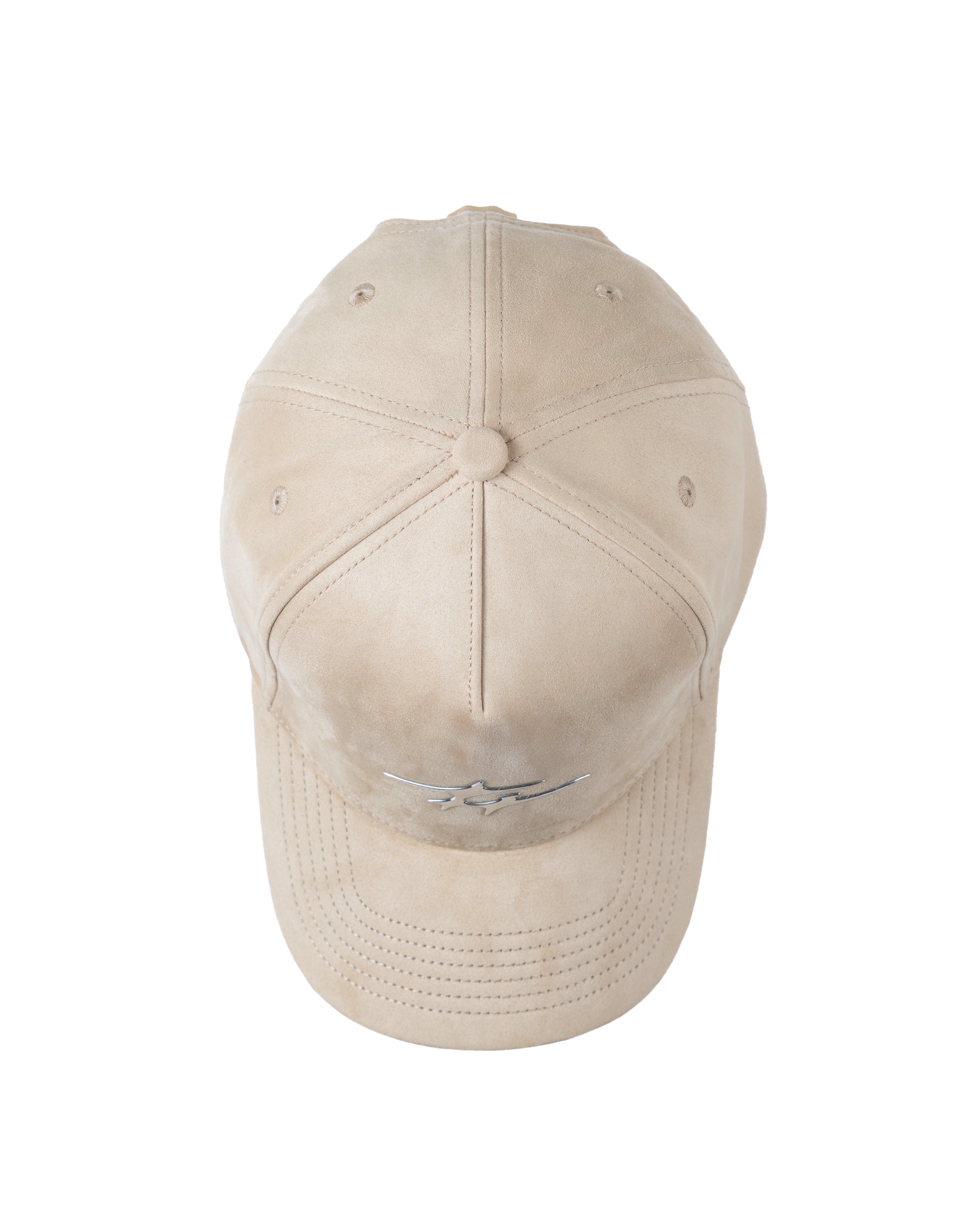 SUEDE LOGO CAP BEIGE