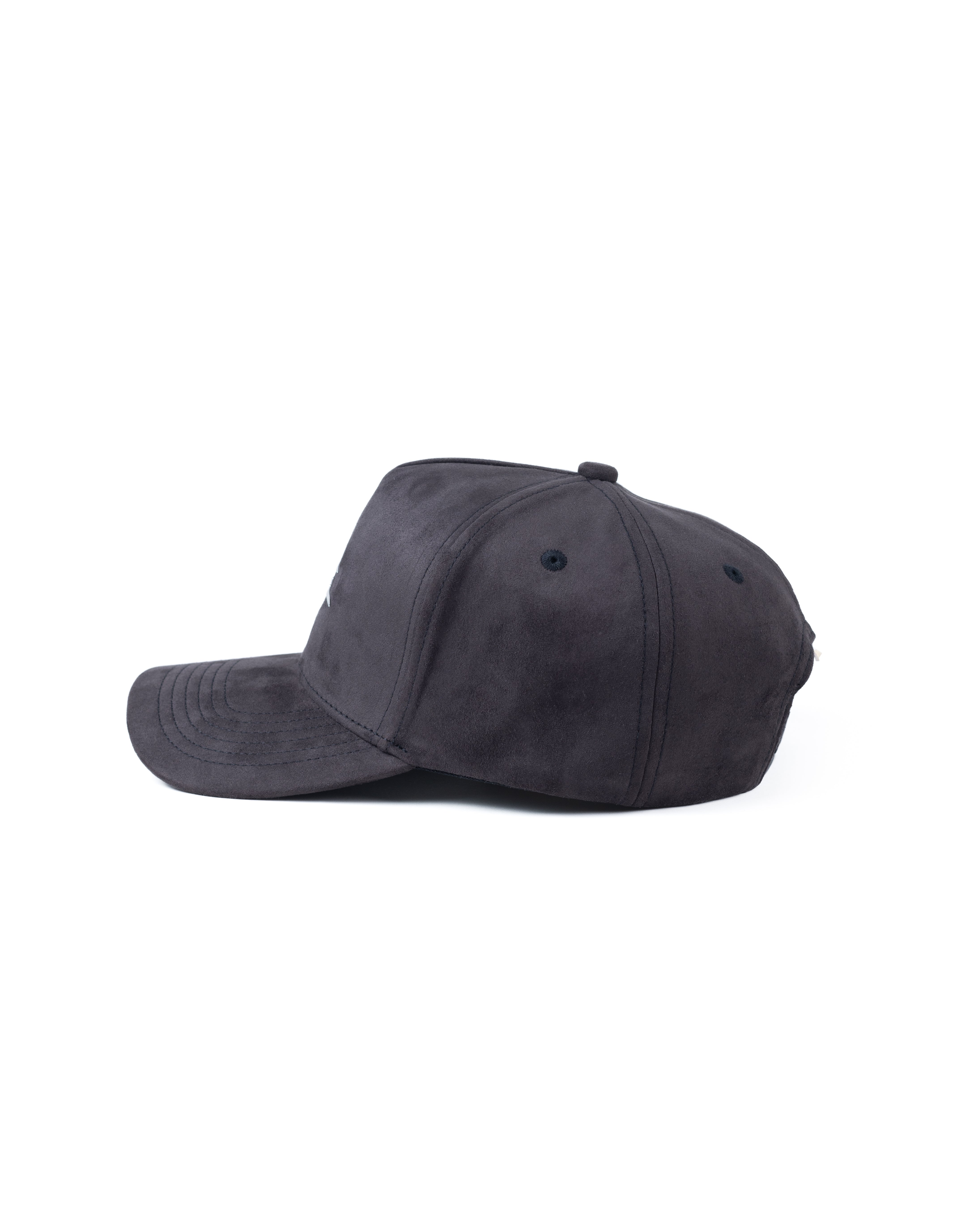 SUEDE LOGO CAP ASH