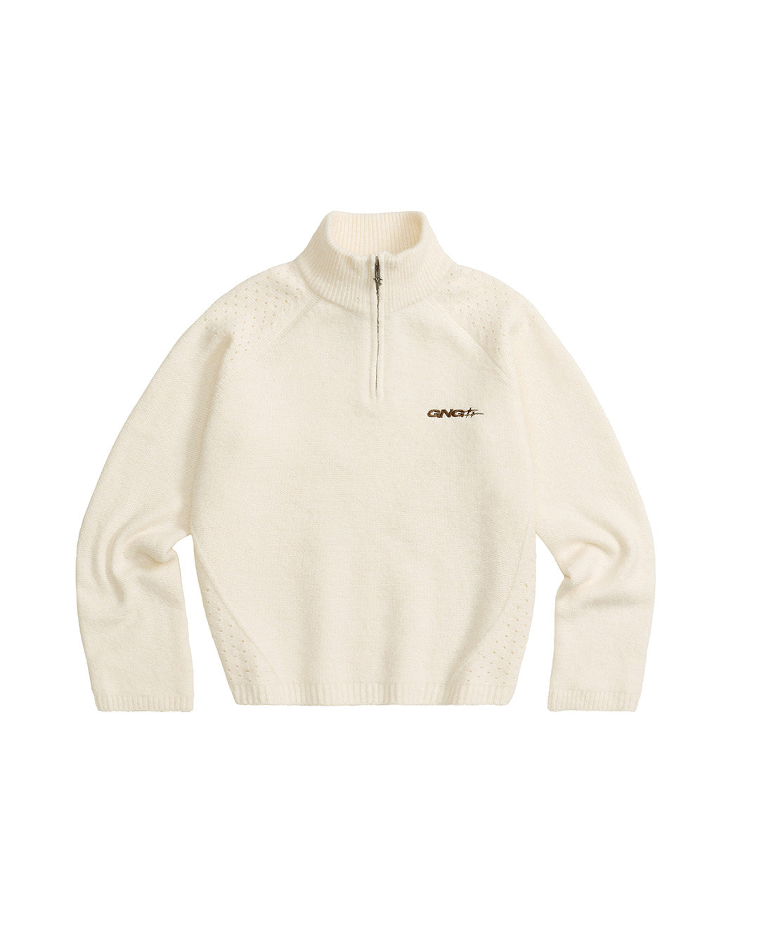 ROSALES KNIT HALFZIP OFF-WHITE