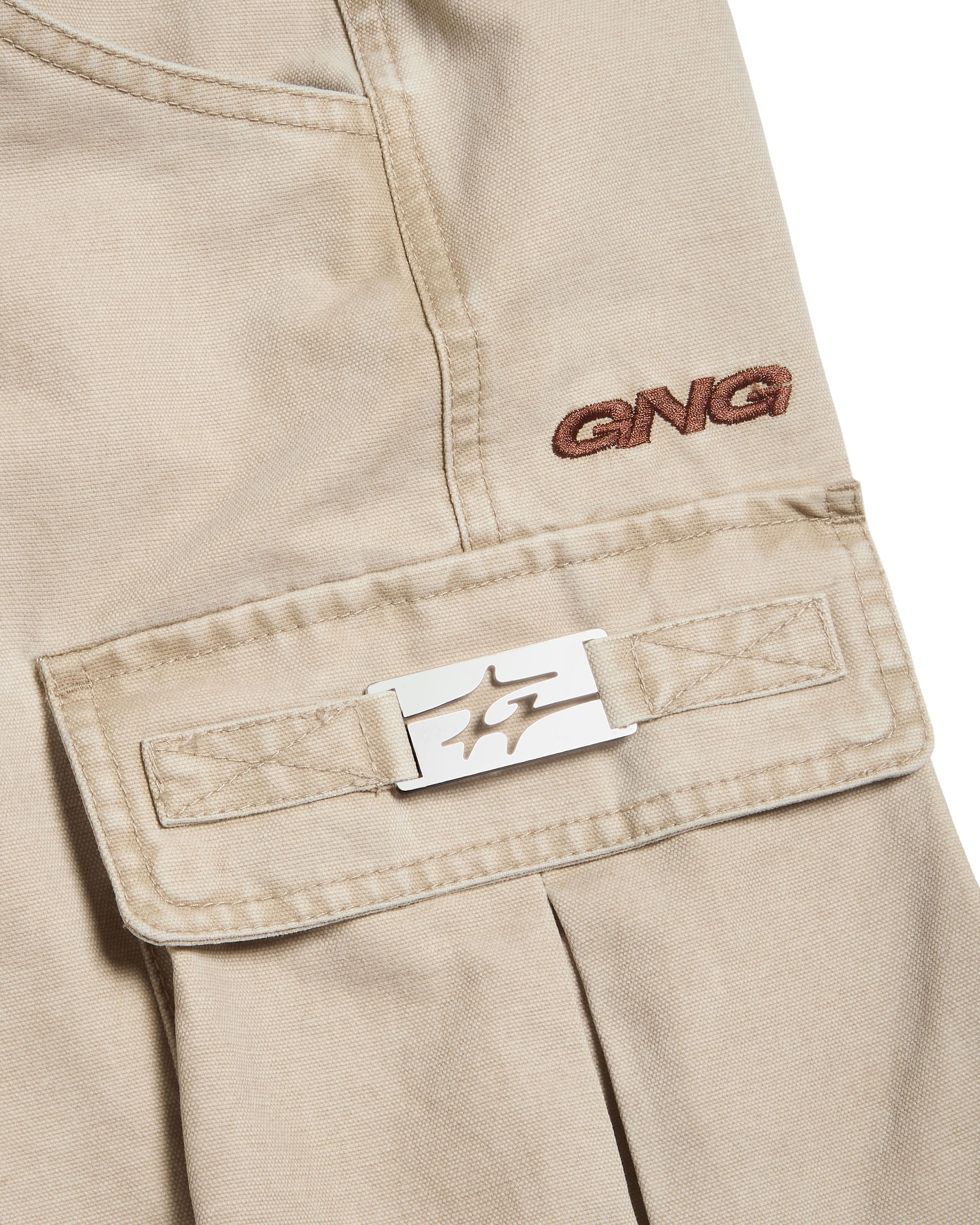 CARGO SHORTS CANVAS CAMEL