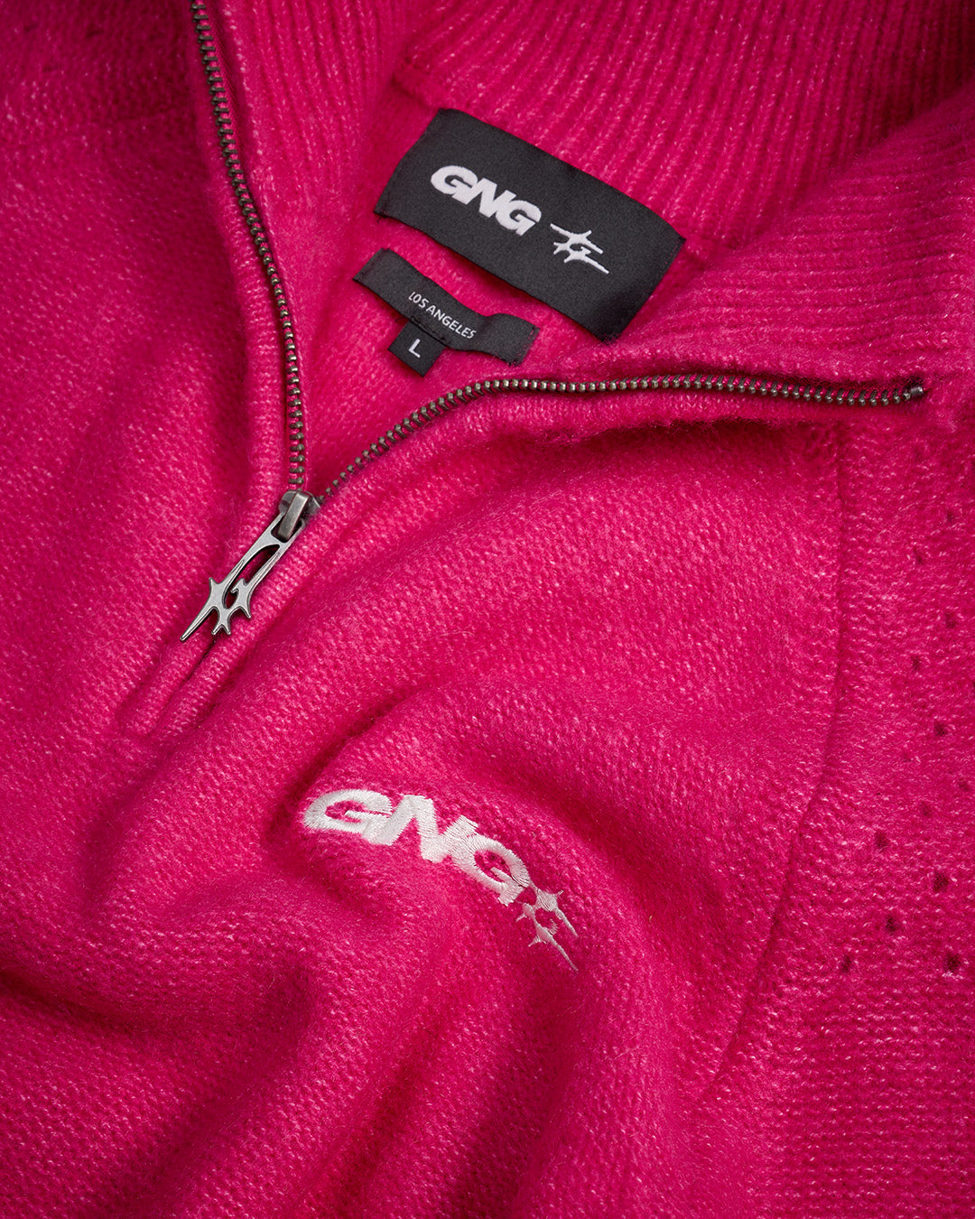 ROSALES KNIT HALFZIP FUCSIA