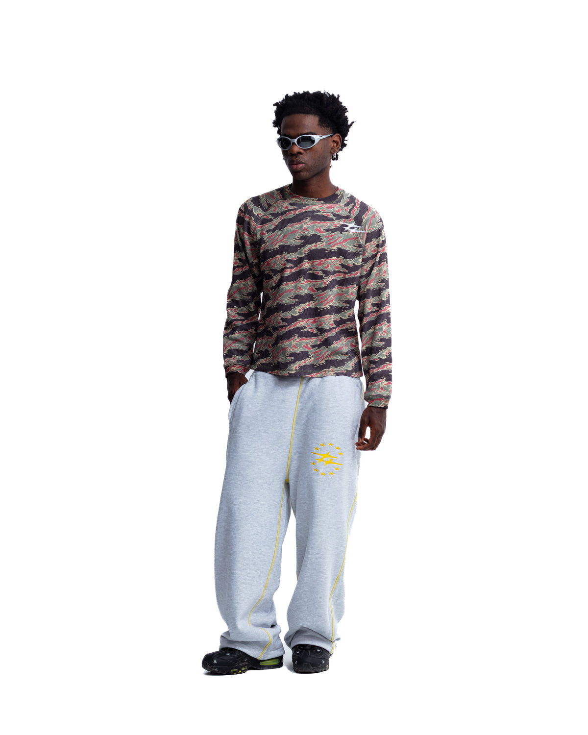 FLATLOCK PANTS GREY MELANGE