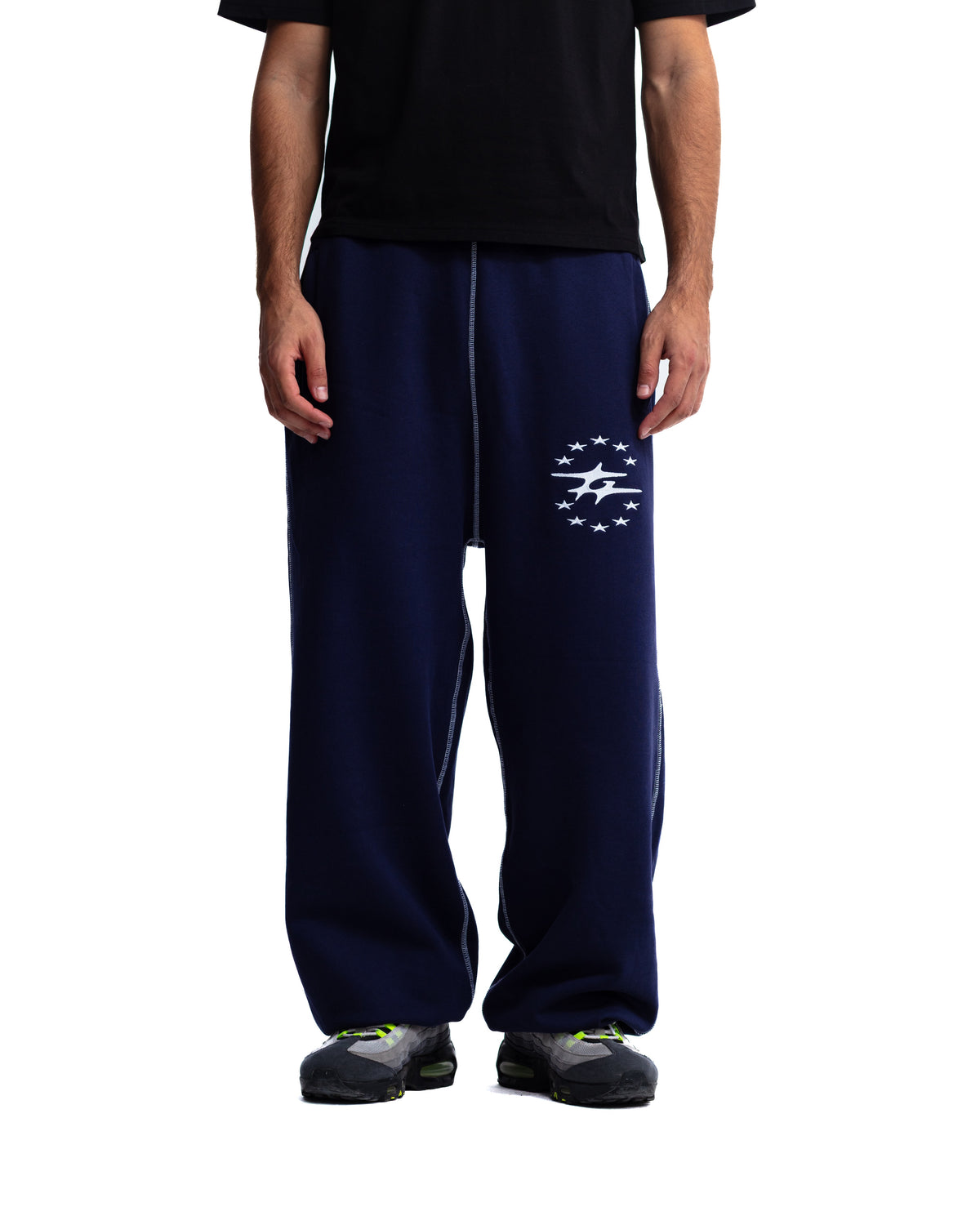 FLATLOCK PANTS NAVY
