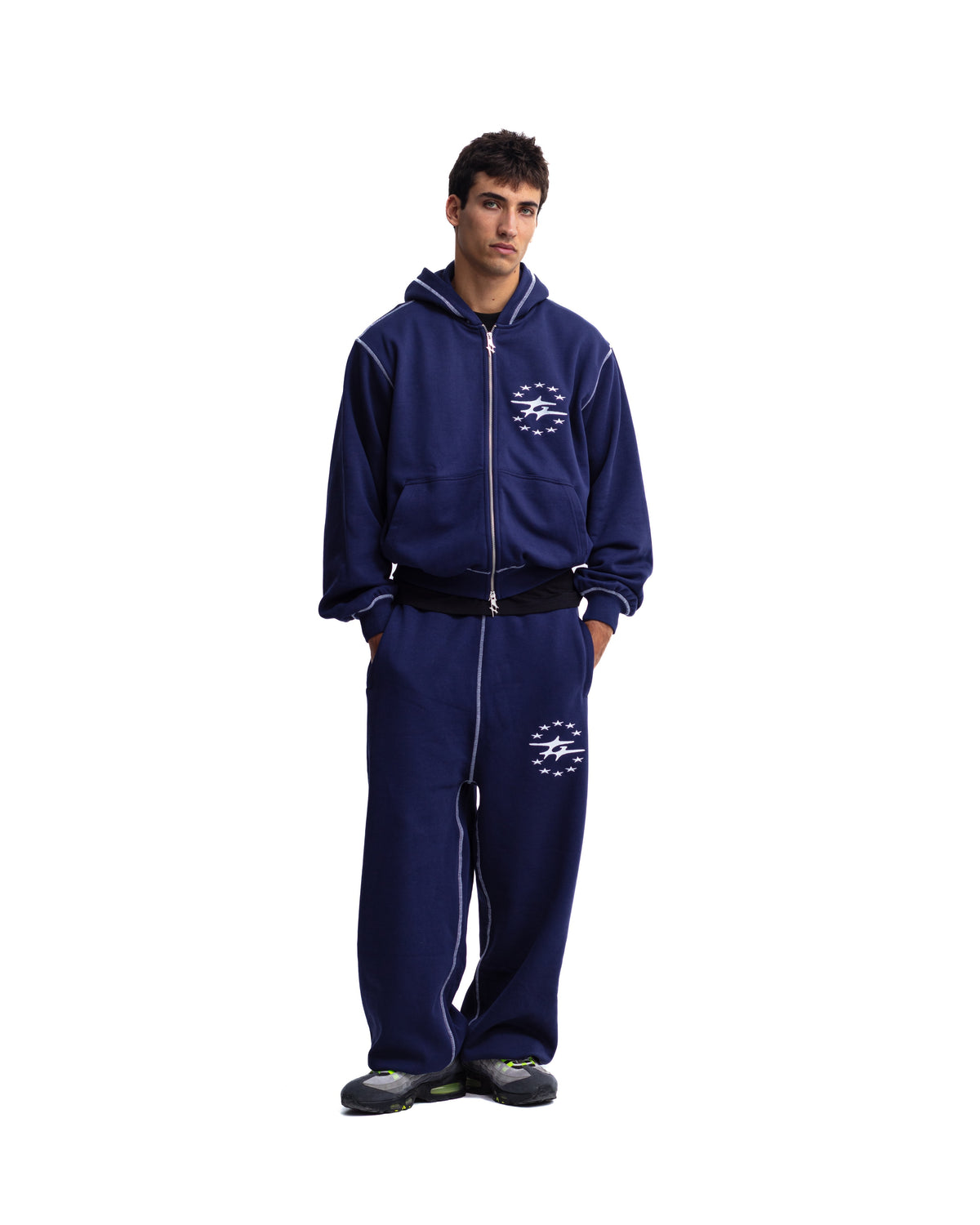 FLATLOCK ZIPPER NAVY