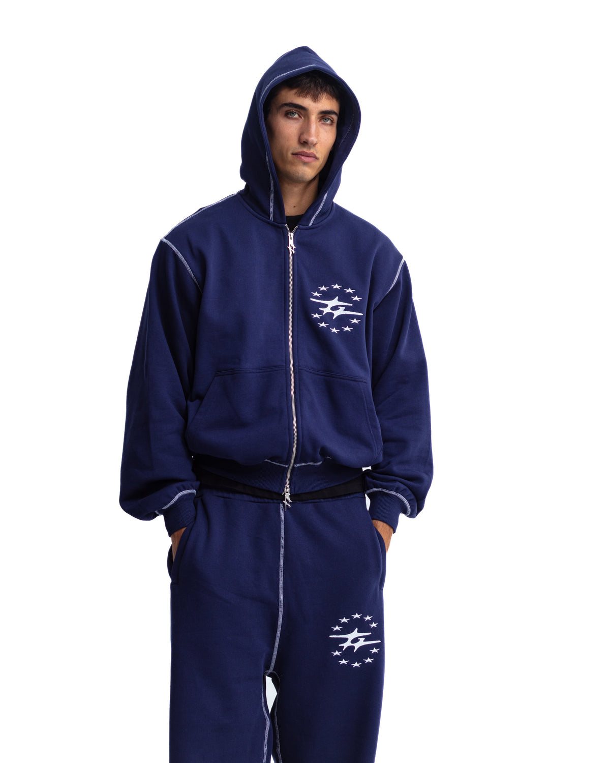 FLATLOCK ZIPPER NAVY