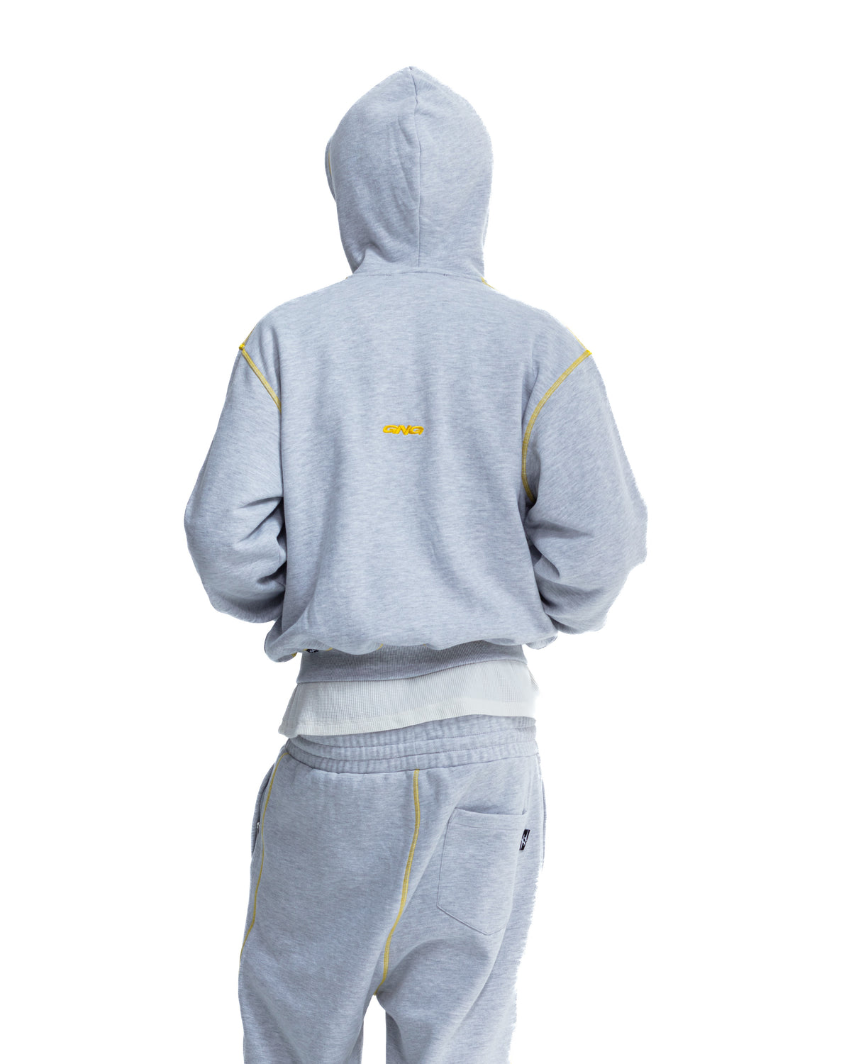 FLATLOCK ZIPPER GREY MELANGE