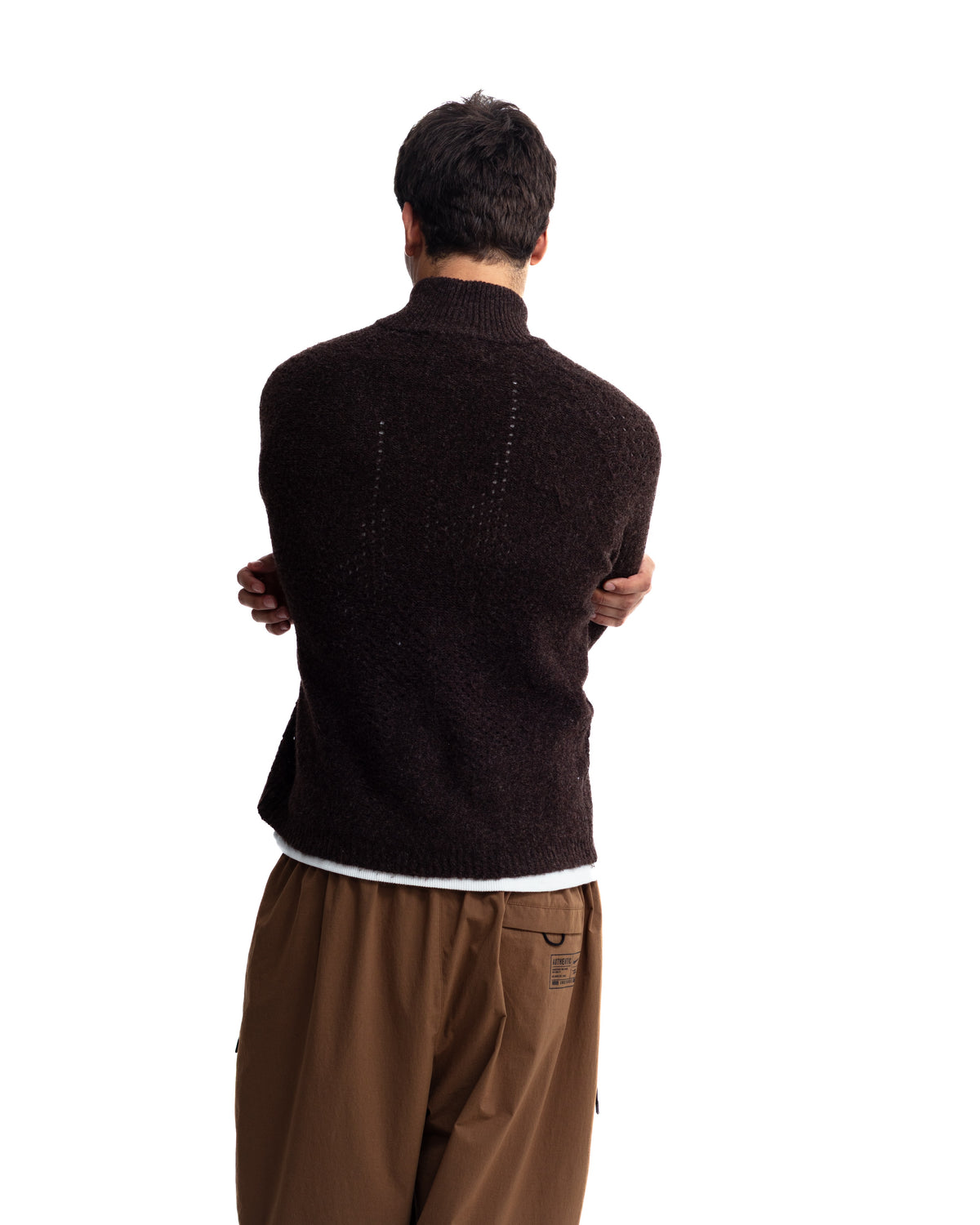 ROSALES KNIT HALFZIP BROWN