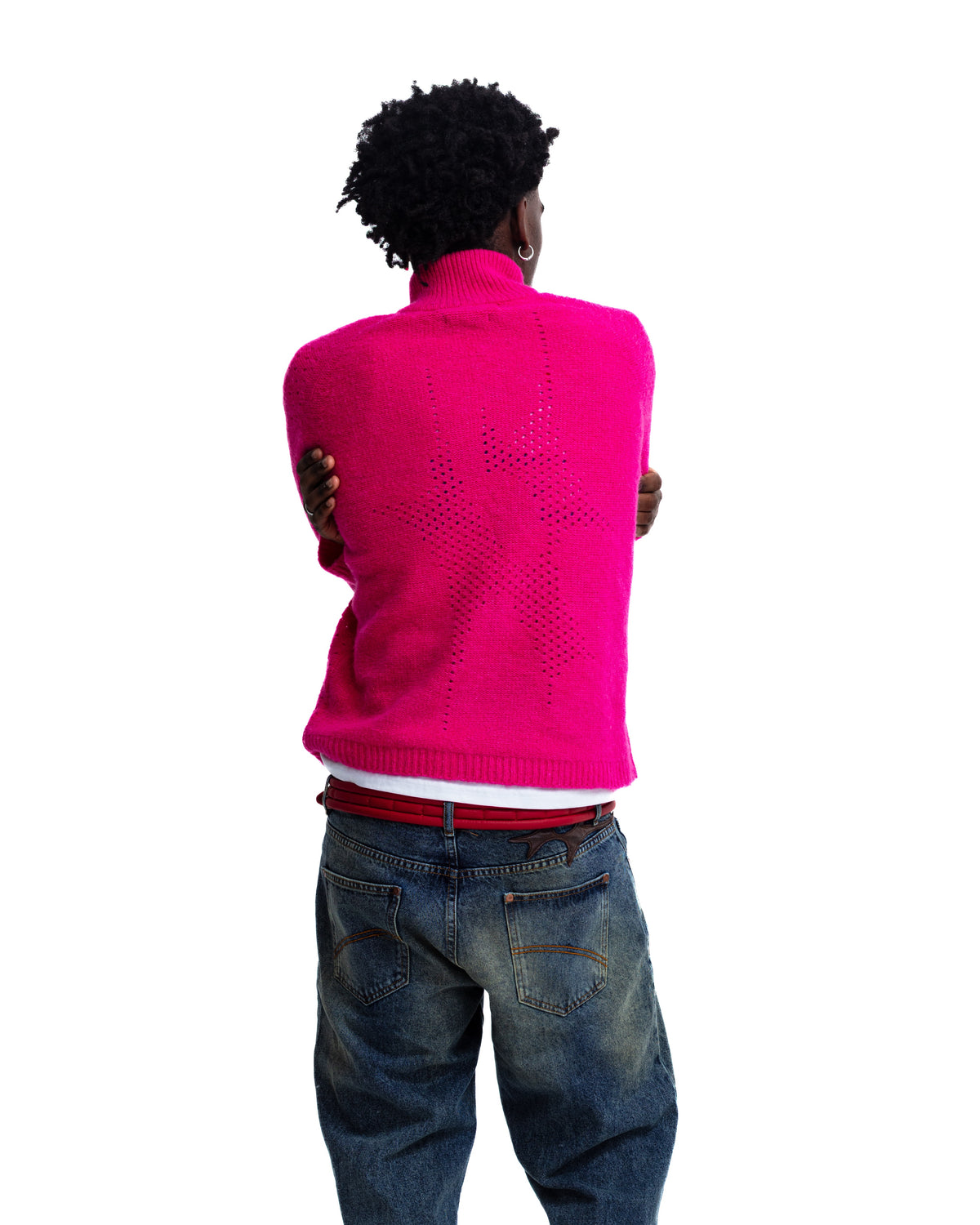 ROSALES KNIT HALFZIP FUCSIA