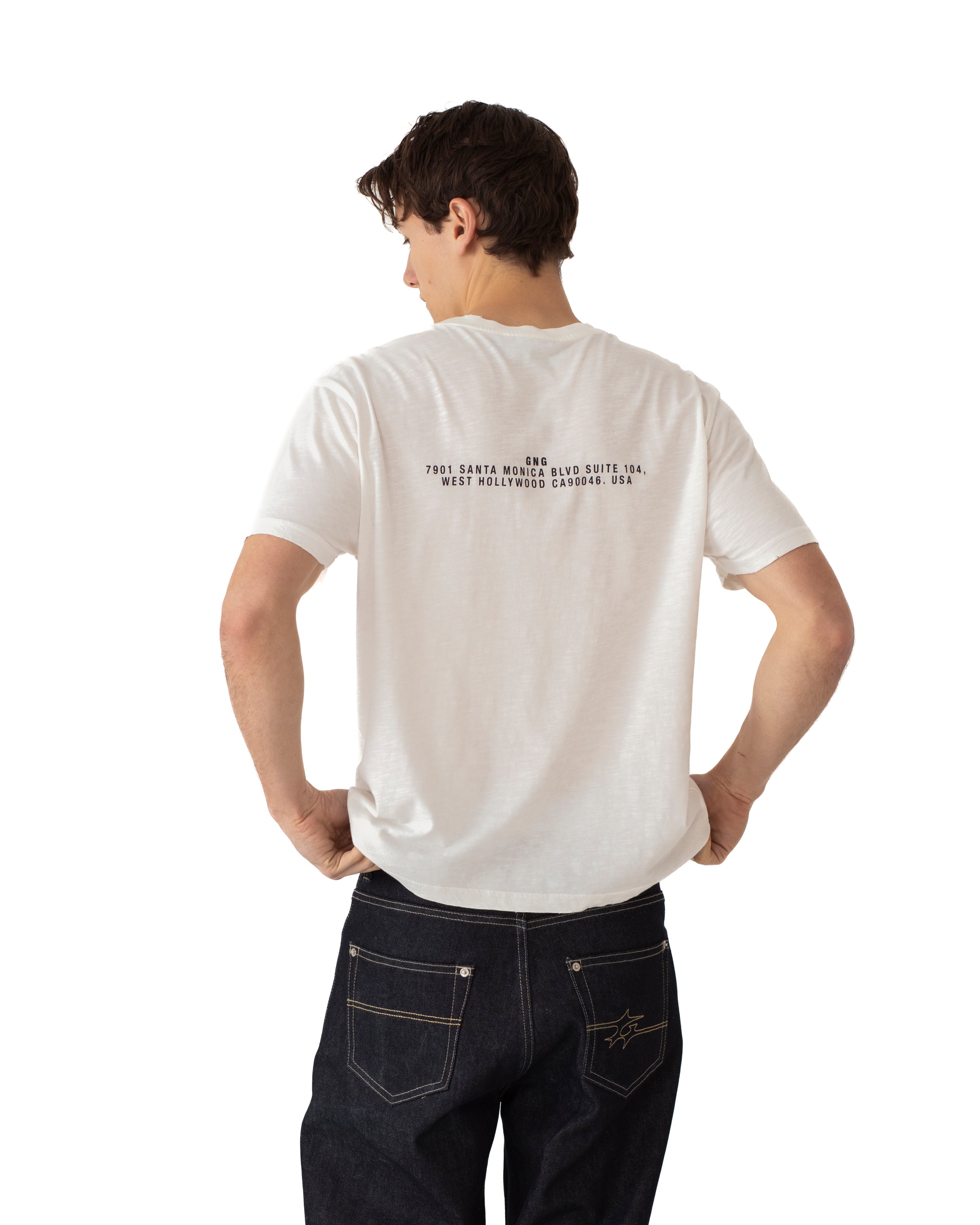 FLAG TEE CONCRETE OFFWHITE