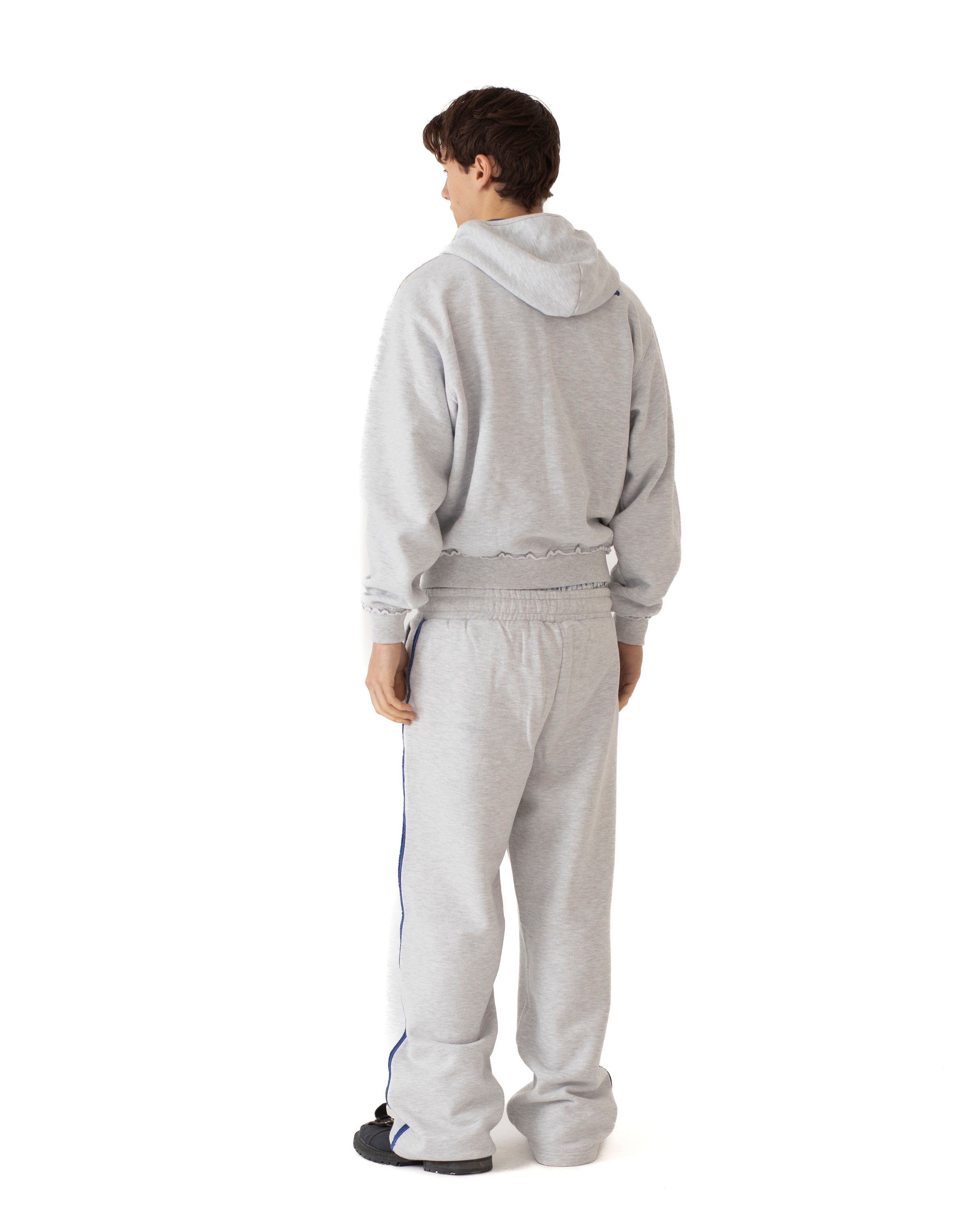 FLAG ZIPPER GREY MELANGE