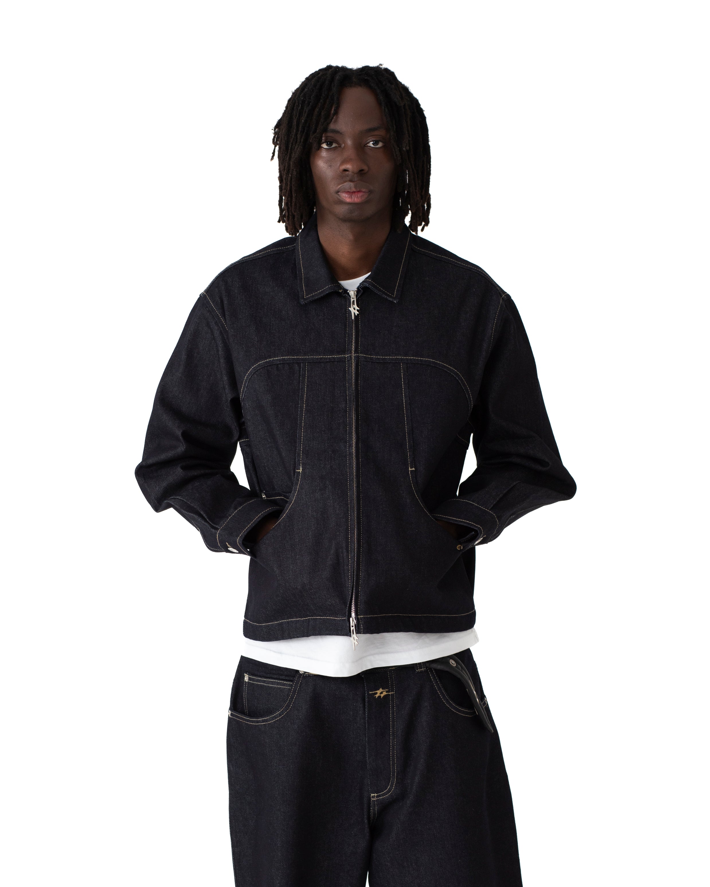 SKIN DENIM JACKET RAW INDIGO