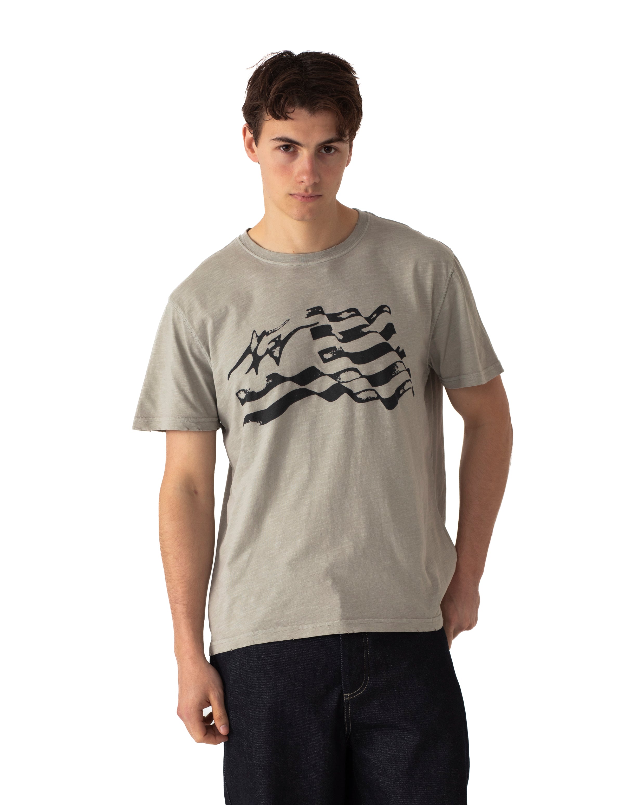 FLAG TEE CONCRETE GREY